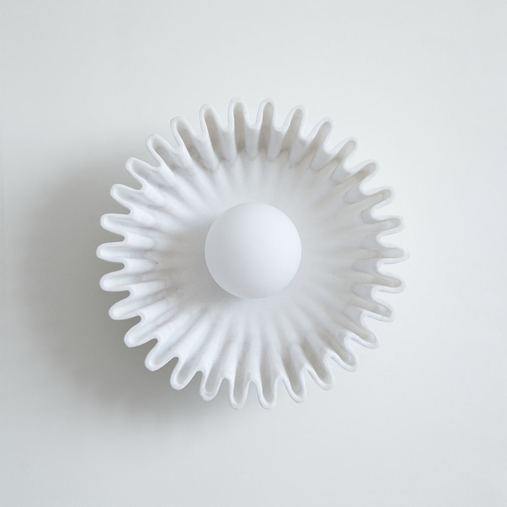 Wall Lamp Ceramics and Glass Dark Green White Black Beige Sculptural - Neutralighting
