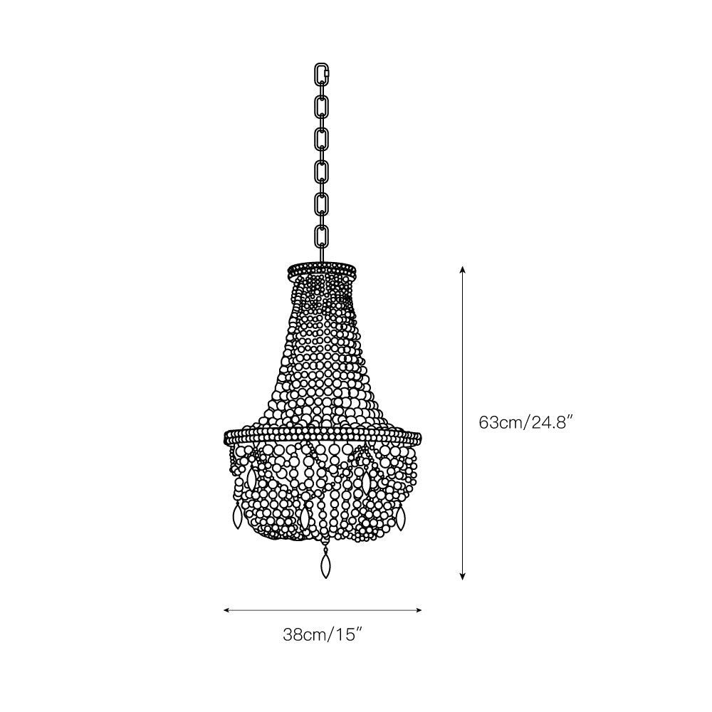 Eirikuvyu Postmodern Luxury Bead Metal Wood Chandelier - Neutralighting