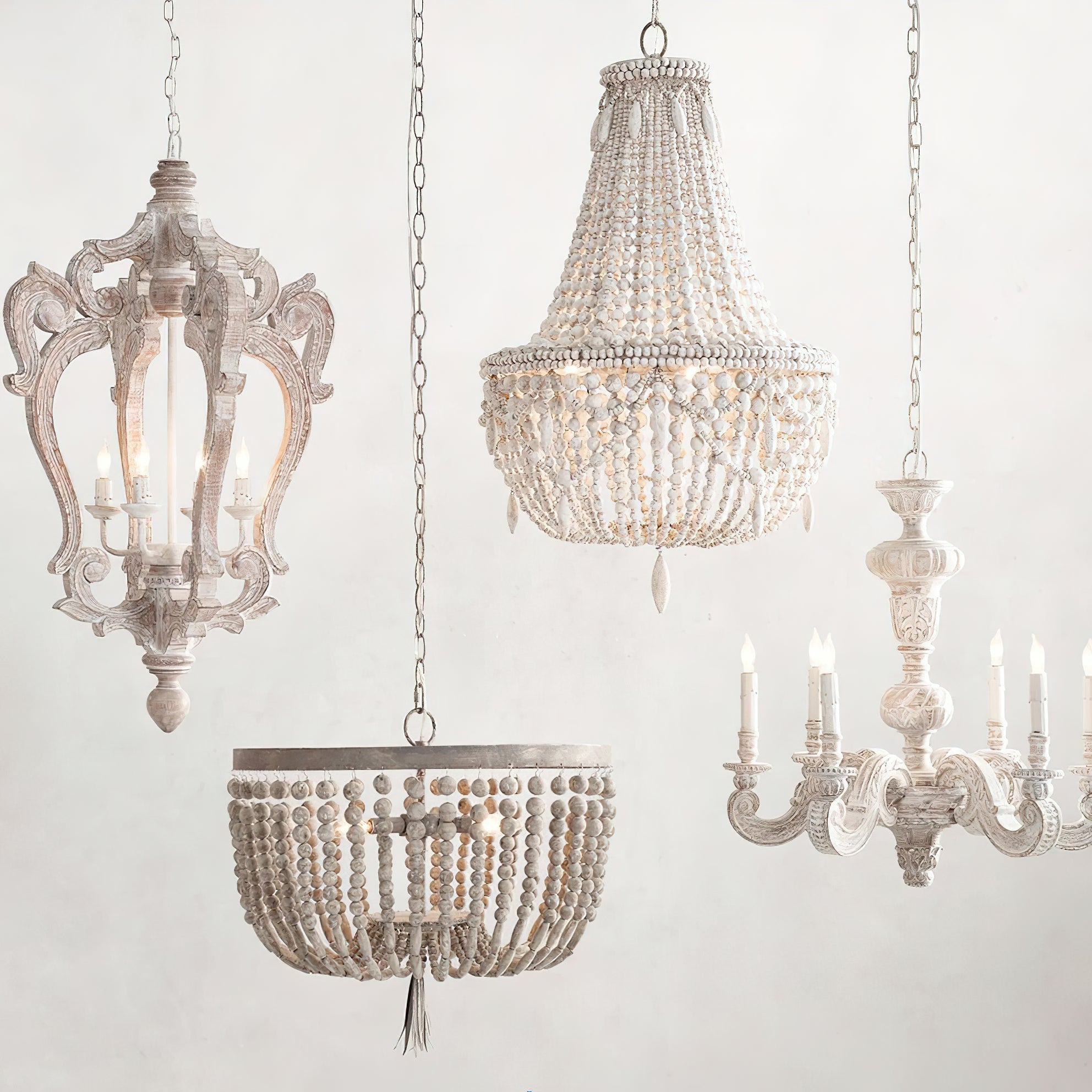 Eirikuvyu Postmodern Luxury Bead Metal Wood Chandelier - Neutralighting