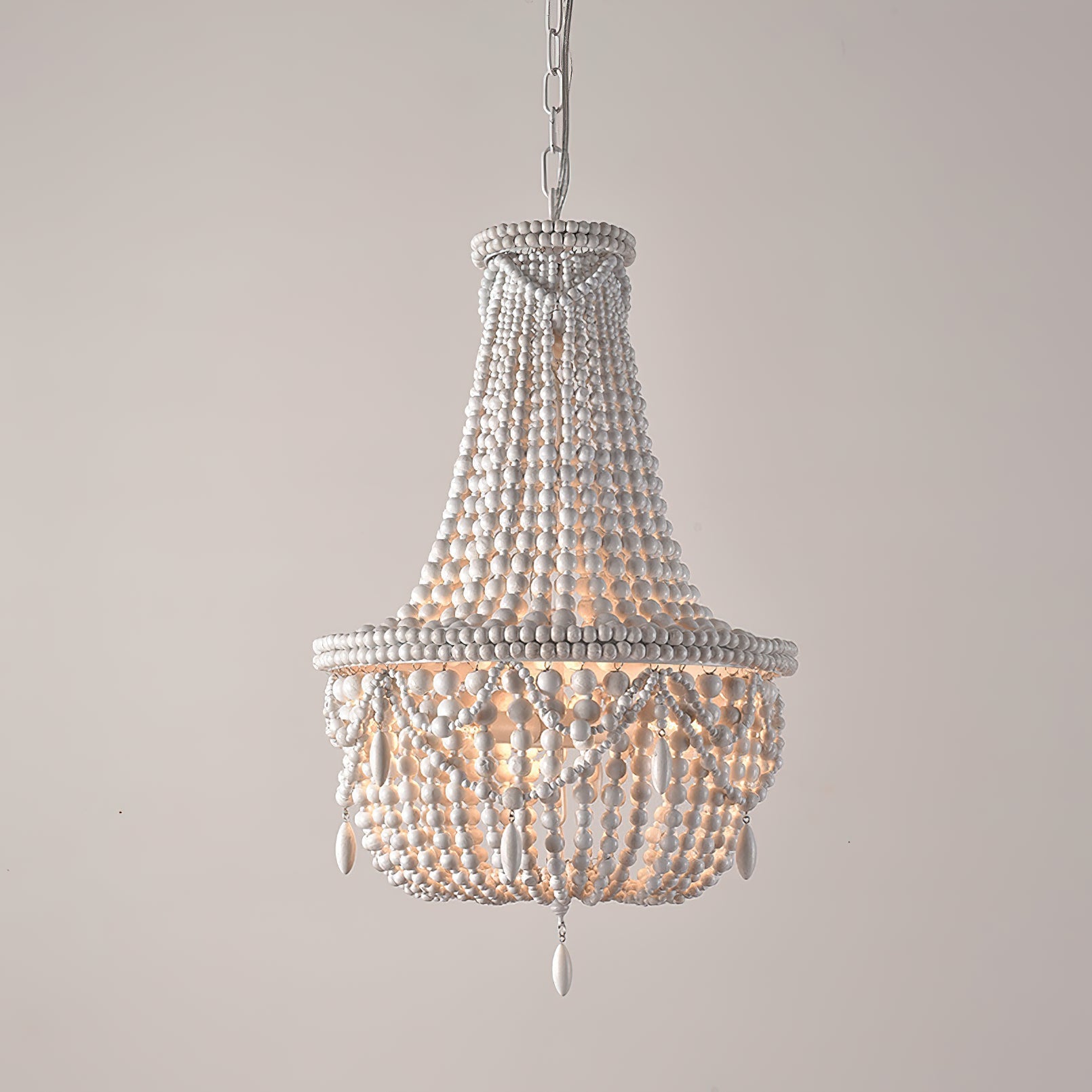 Eirikuvyu Postmodern Luxury Bead Metal Wood Chandelier - Neutralighting