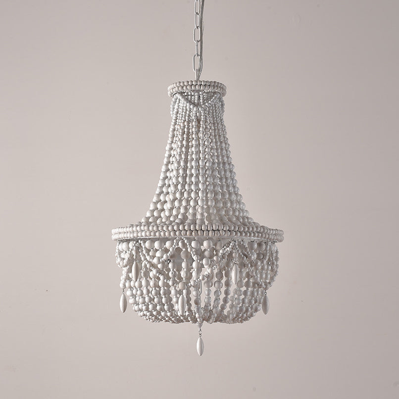 Eirikuvyu Postmodern Luxury Bead Metal Wood Chandelier - Neutralighting
