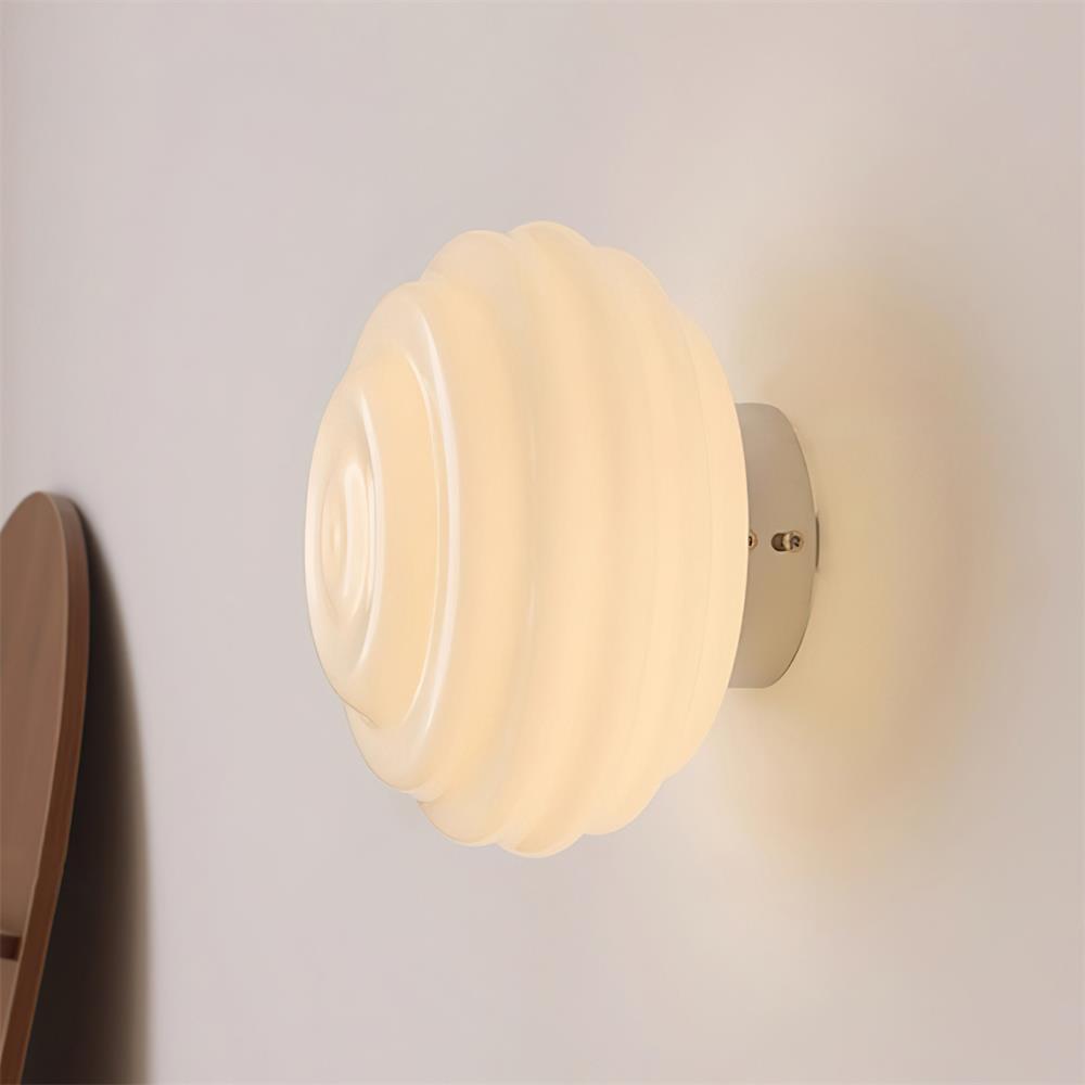 Duvia Rippled Glass Wall Lamp - Neutralighting