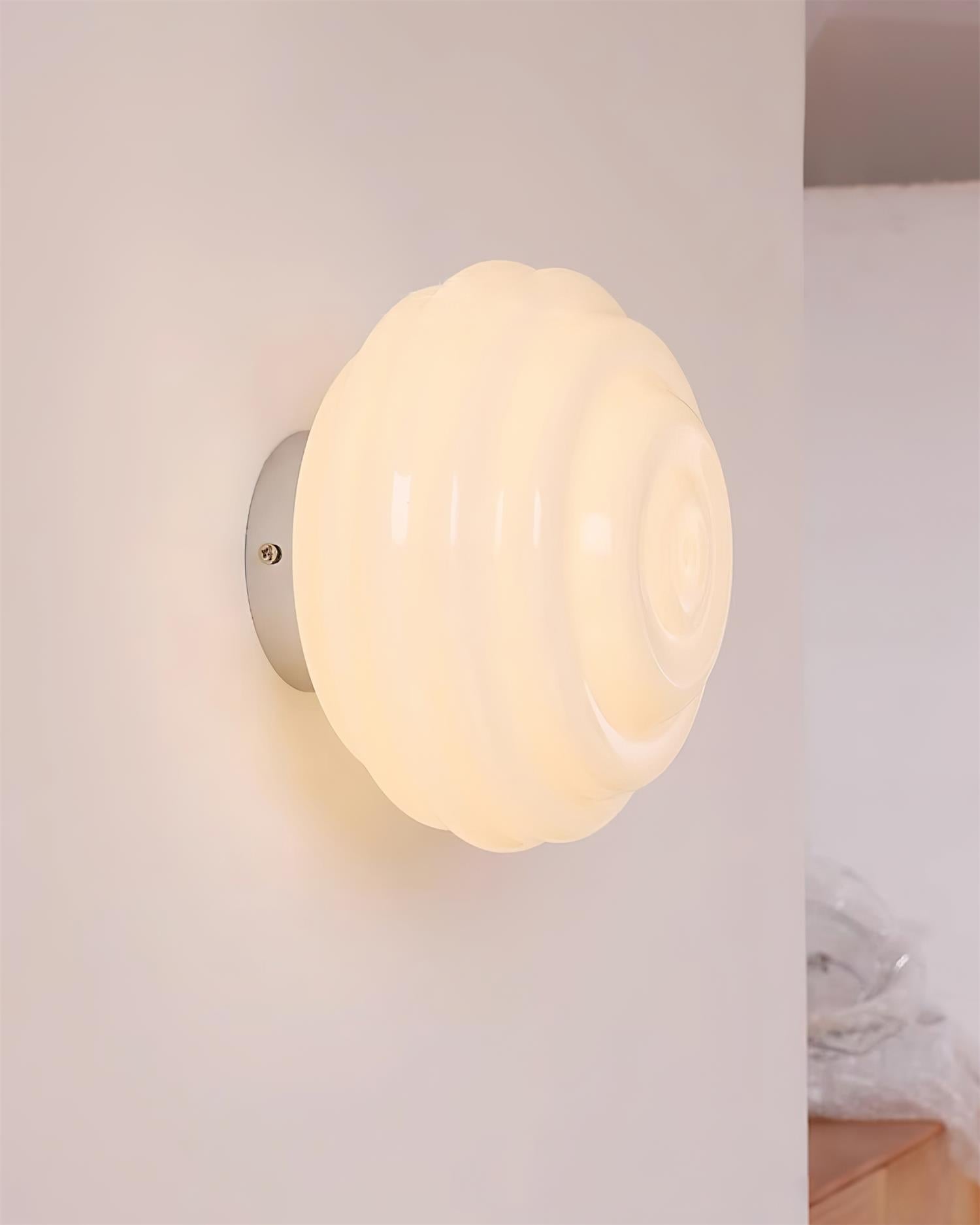 Duvia Rippled Glass Wall Lamp - Neutralighting
