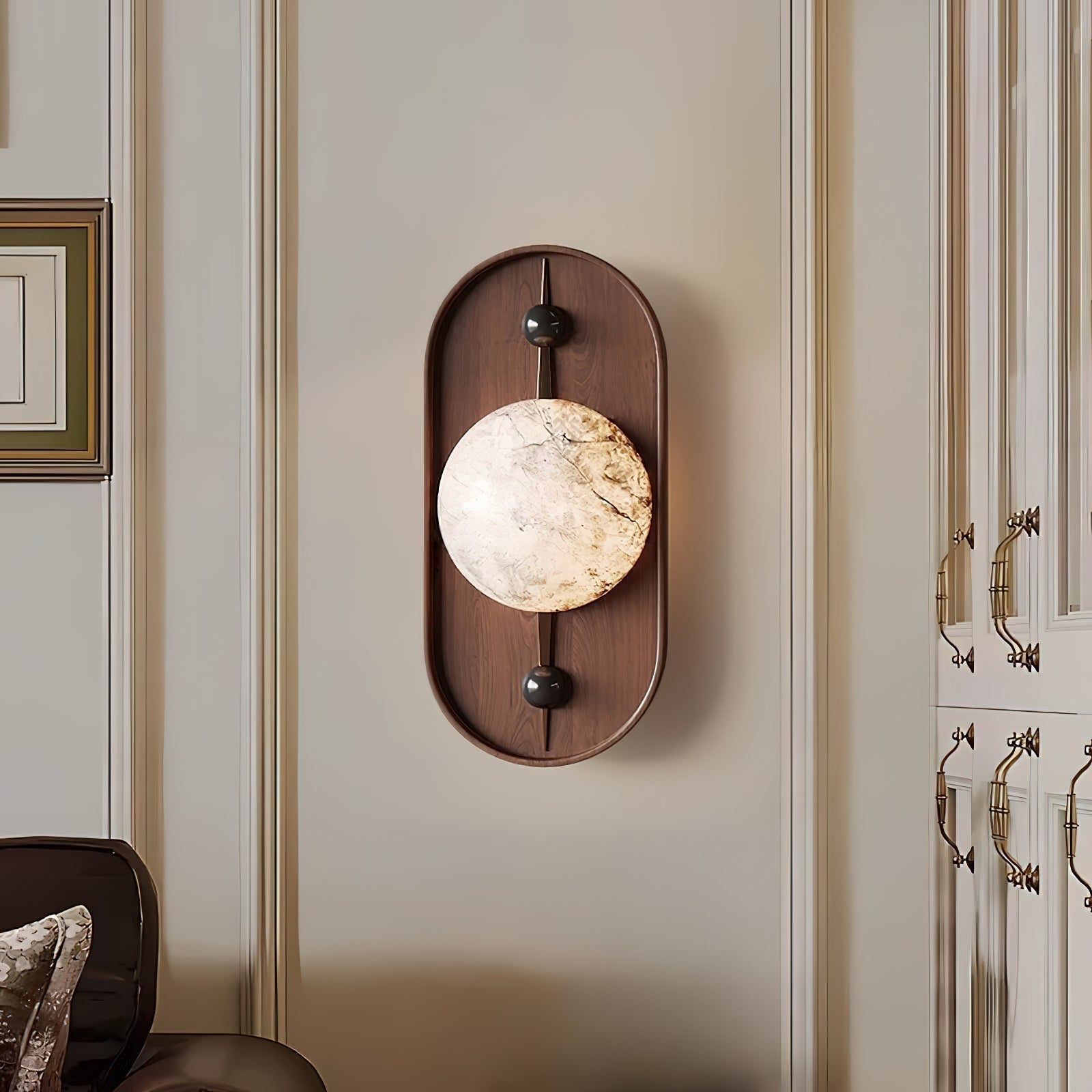 Ildvuvyh Modern Minimalist Metal Alabaster Wall Lamp - Neutralighting