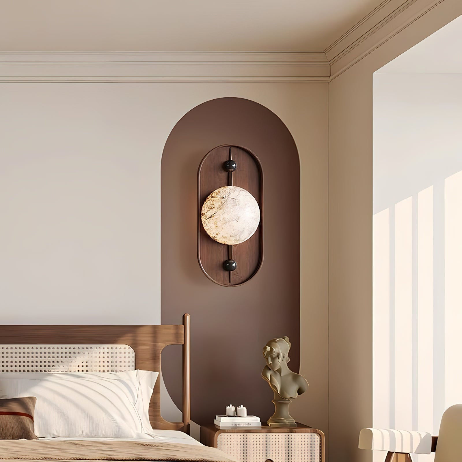 Ildvuvyh Modern Minimalist Metal Alabaster Wall Lamp - Neutralighting