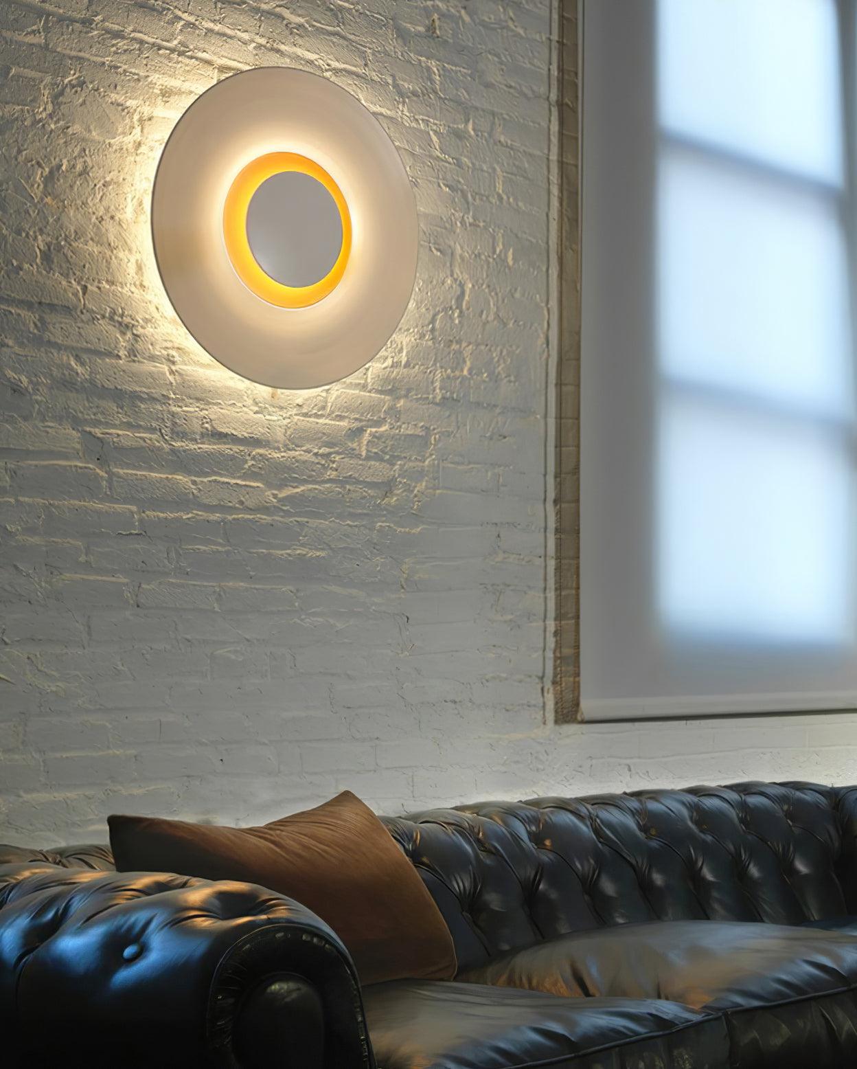 Wall Light Metal Halo Integrated LED Gold Ring Modern Minimalist - Neutralighting