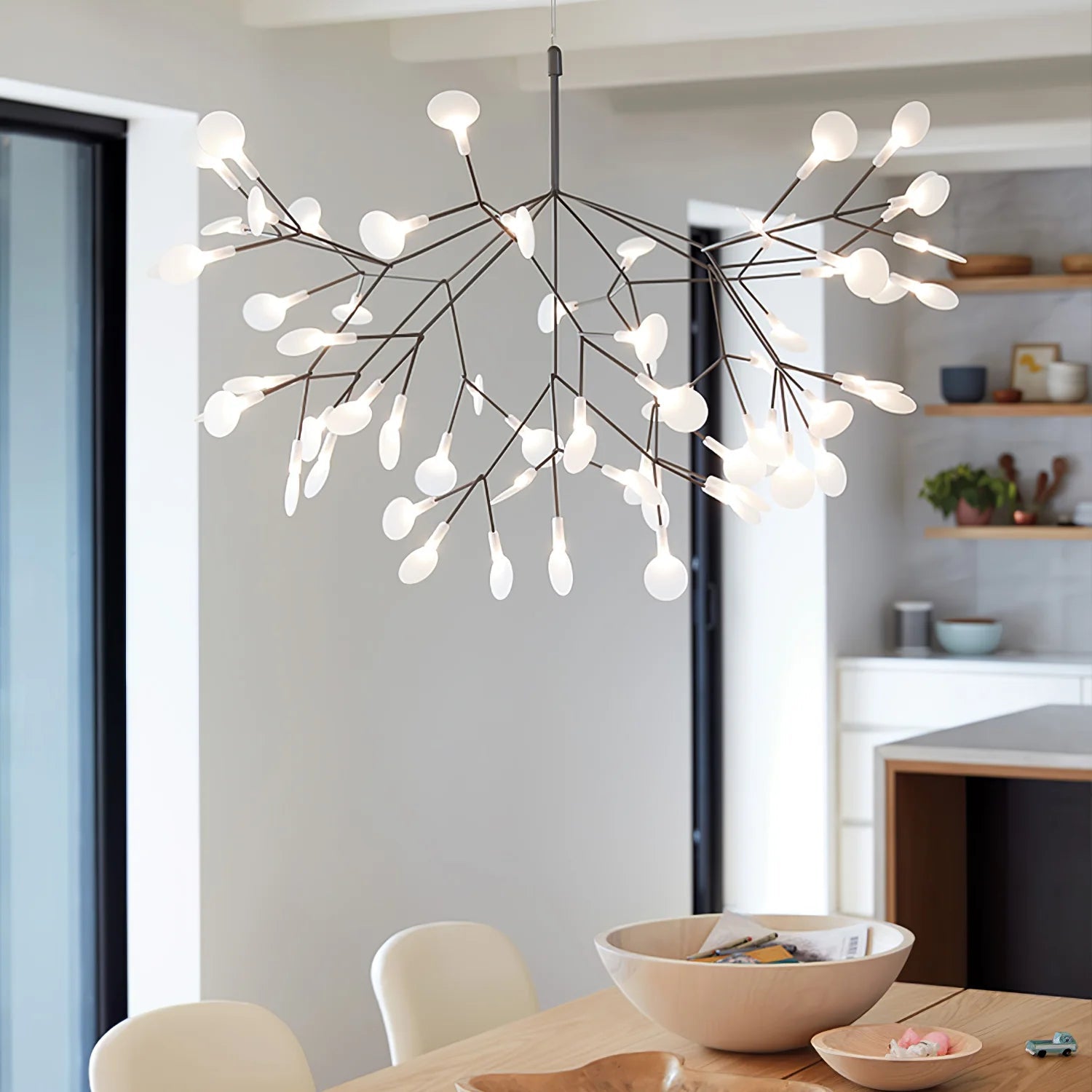 Lior Unique Sputnik Art Deco Firefly Chandelier. Living Room/ Bedroom - Neutralighting