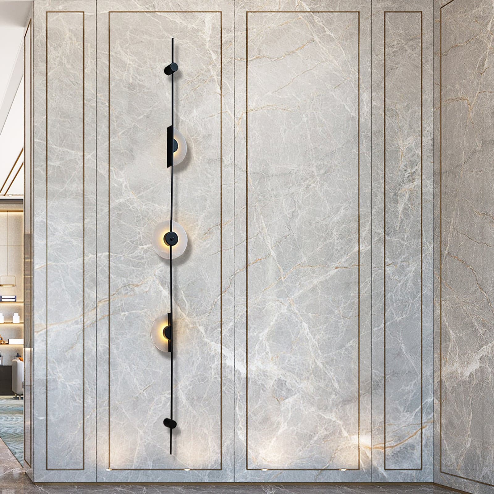 Slender Wall Lamp Alabaster Modern Minimalist - Neutralighting