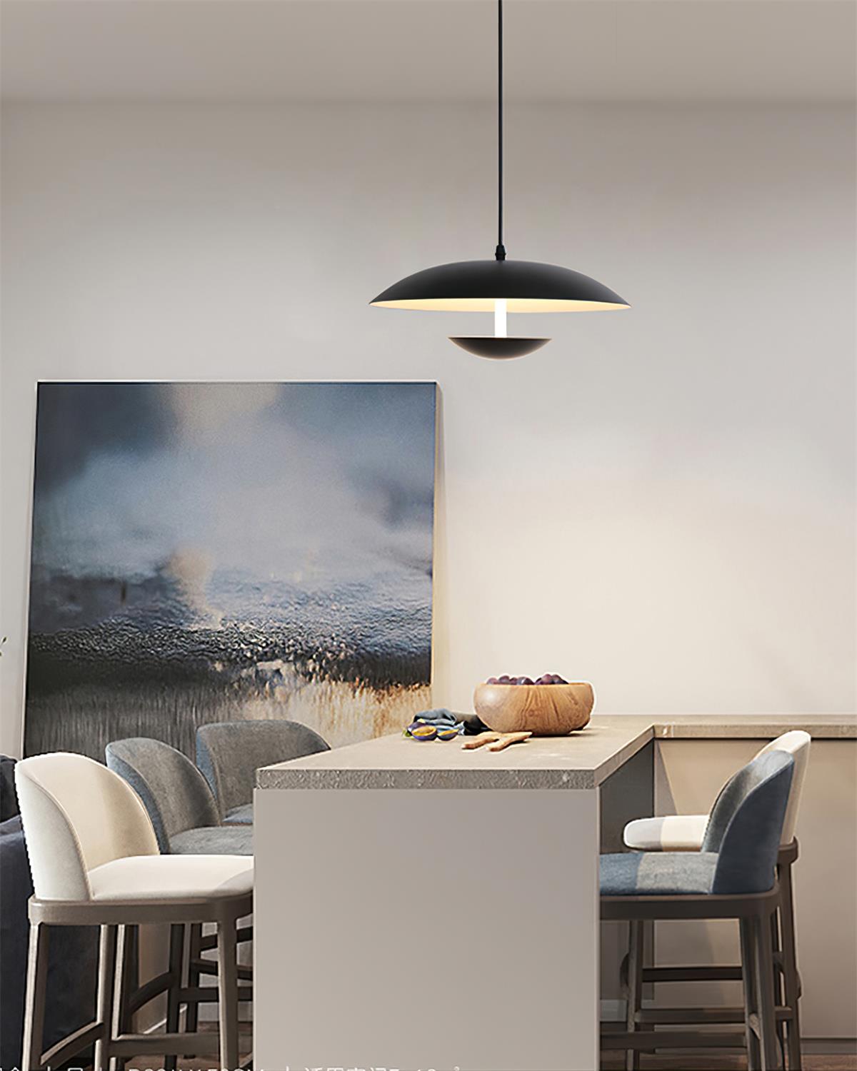 Pylos Minimalist Black Pendant Light - Neutralighting
