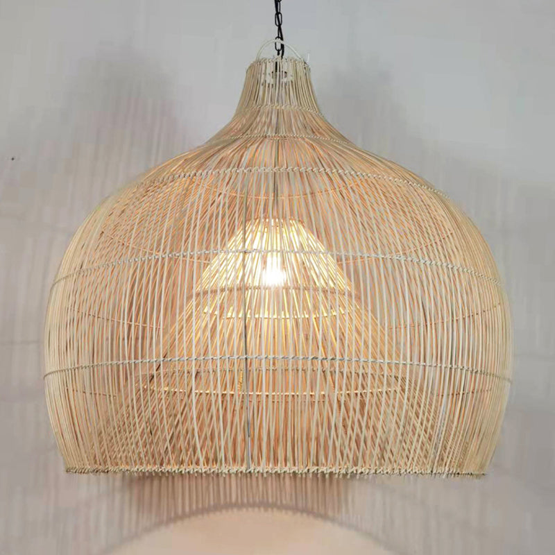 Muto Vintage Handmade Rattan Pendant Light Living Room - Neutralighting