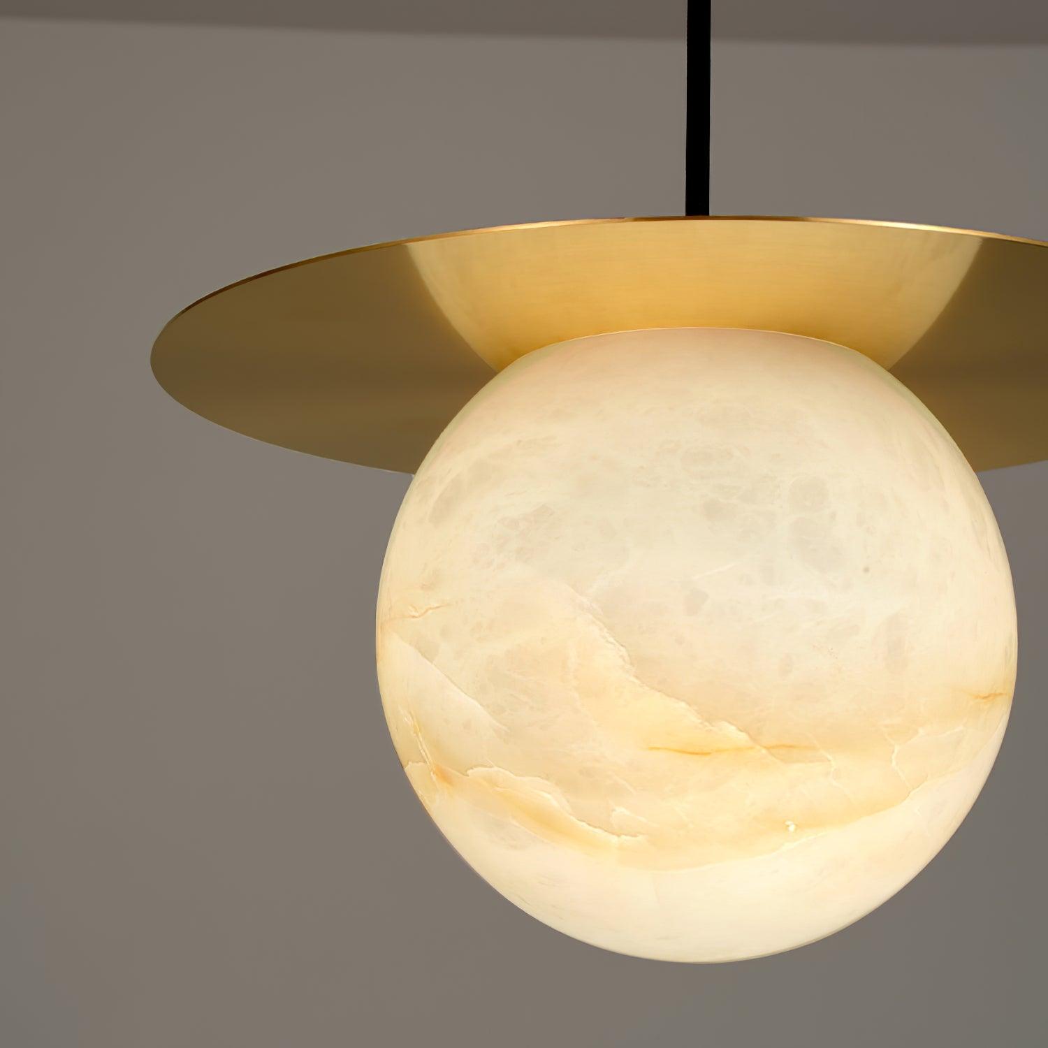 Nyvelyra Sphere Alabaster Pendant Light - Neutralighting