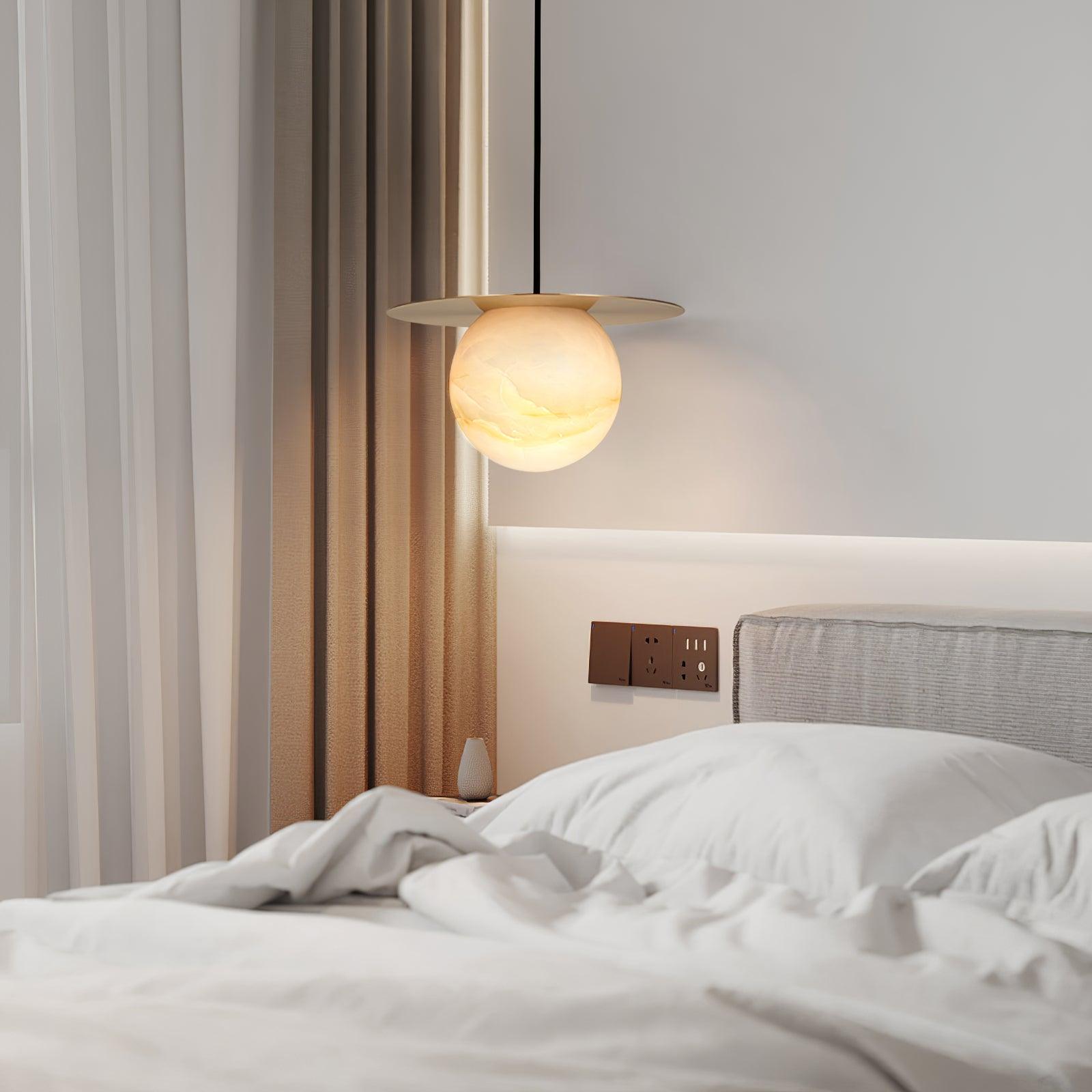 Nyvelyra Sphere Alabaster Pendant Light - Neutralighting