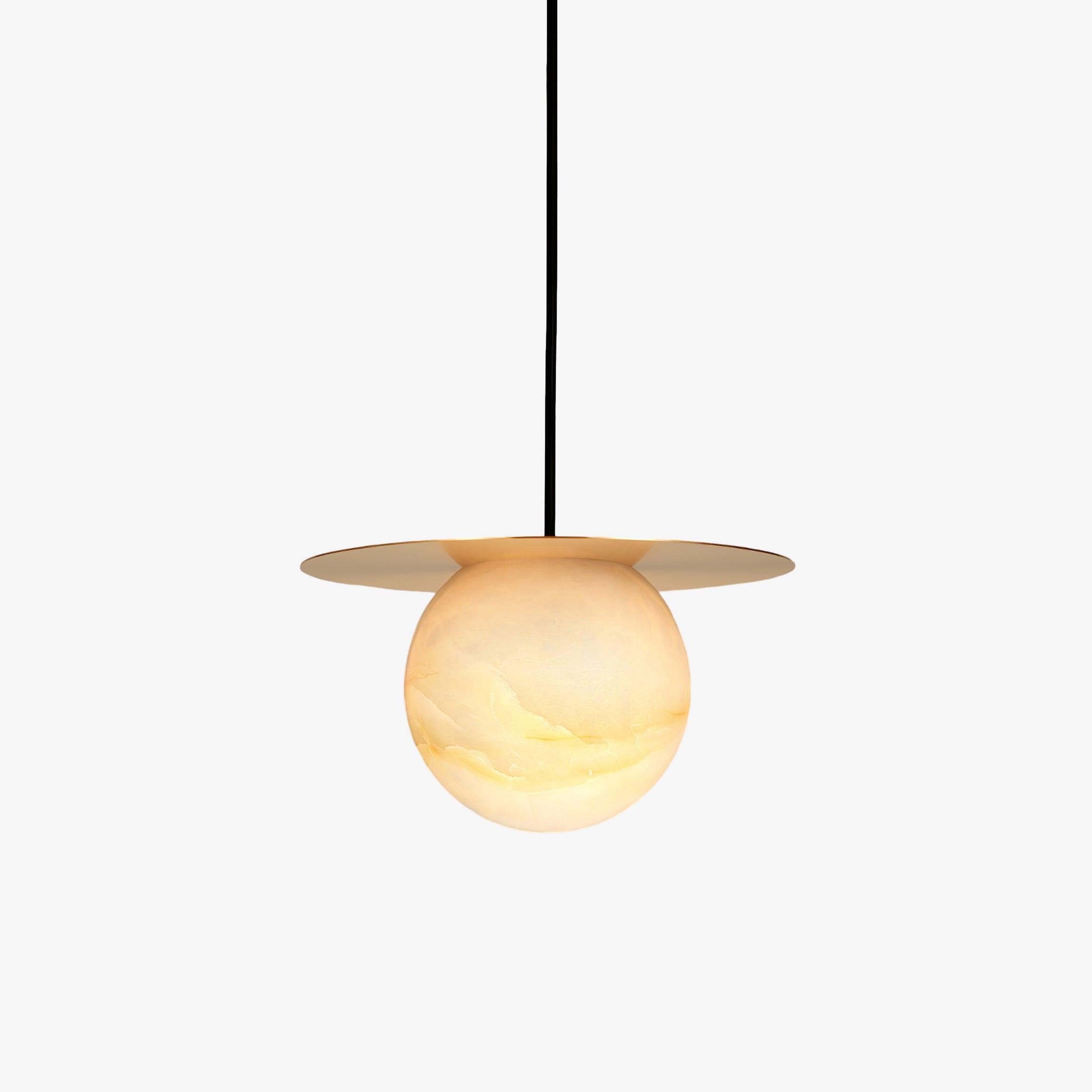 Nyvelyra Sphere Alabaster Pendant Light - Neutralighting