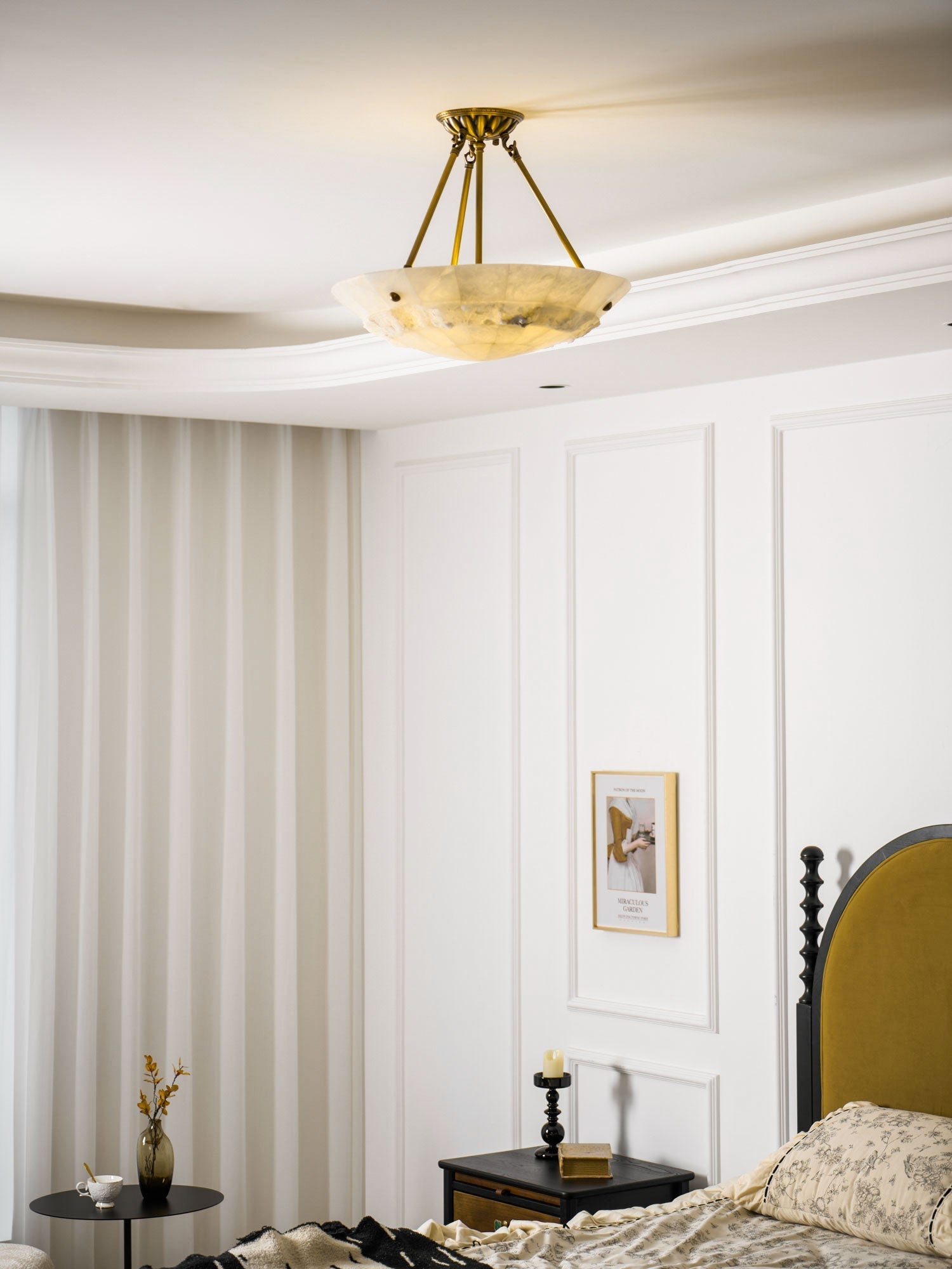 Bowl Pendant Lamp Alabaster Elegance - Neutralighting