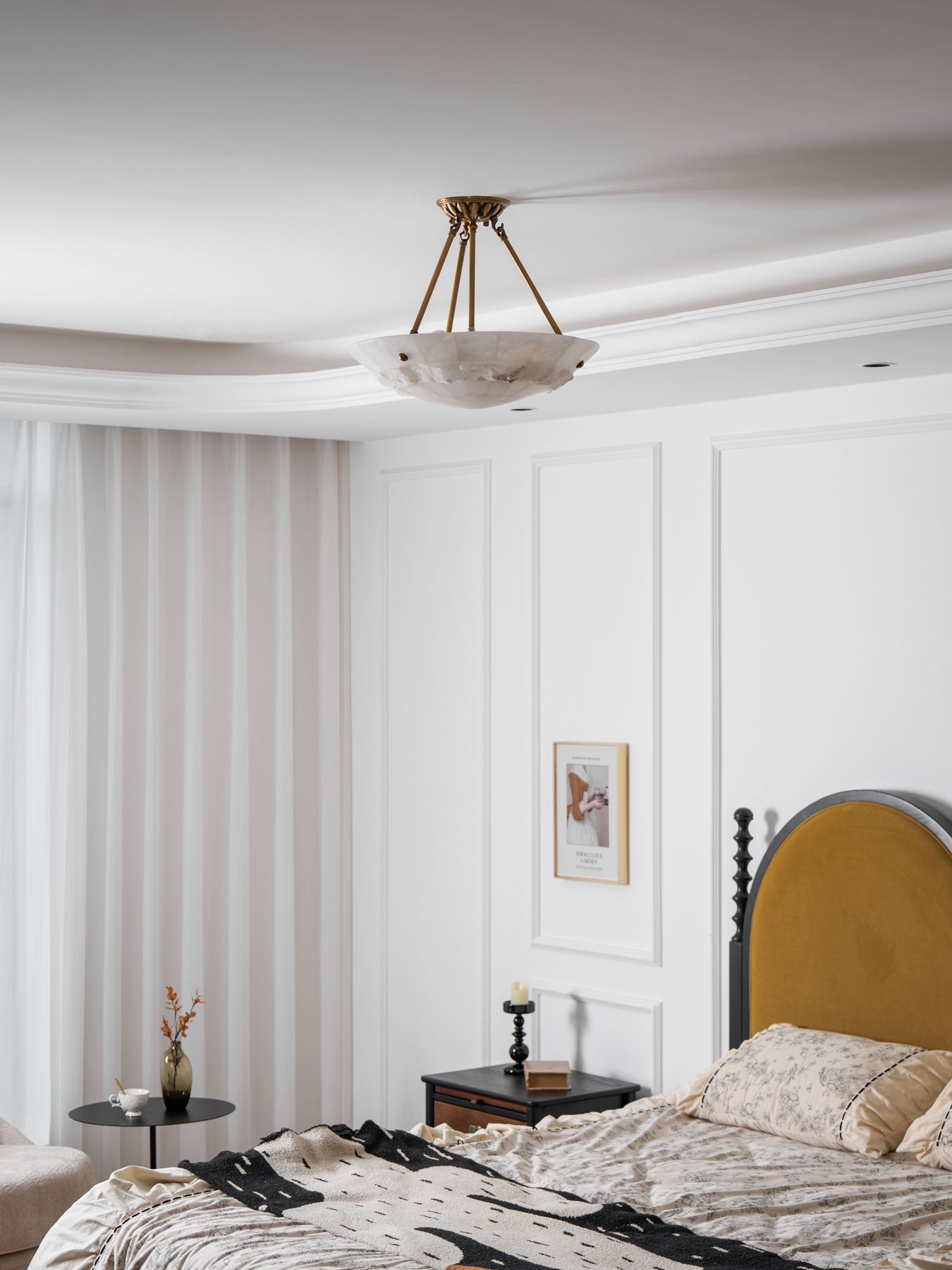 Bowl Pendant Lamp Alabaster Elegance - Neutralighting