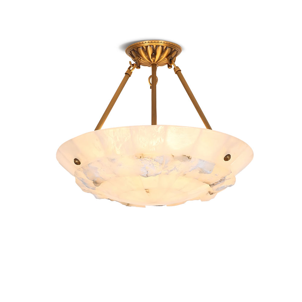 Bowl Pendant Lamp Alabaster Elegance - Neutralighting