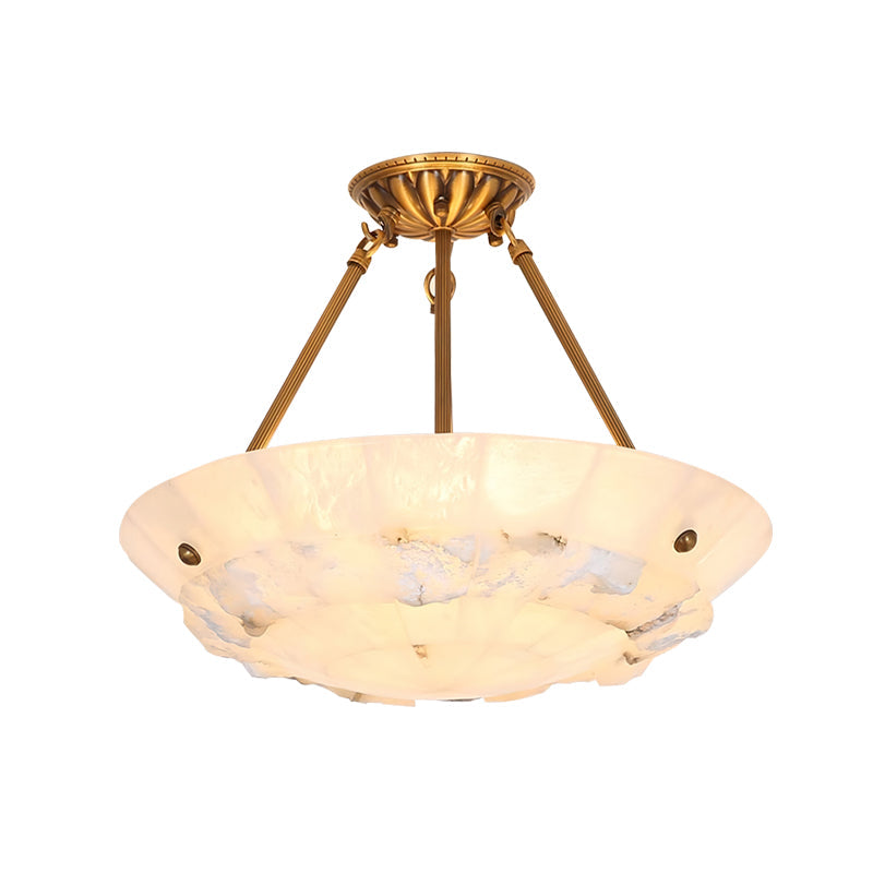 Bowl Pendant Lamp Alabaster Elegance - Neutralighting