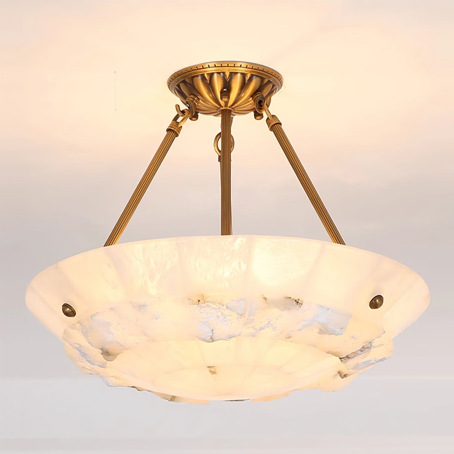 Bowl Pendant Lamp Alabaster Elegance - Neutralighting