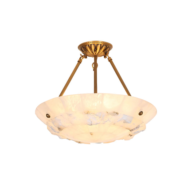 Bowl Pendant Lamp Alabaster Elegance - Neutralighting
