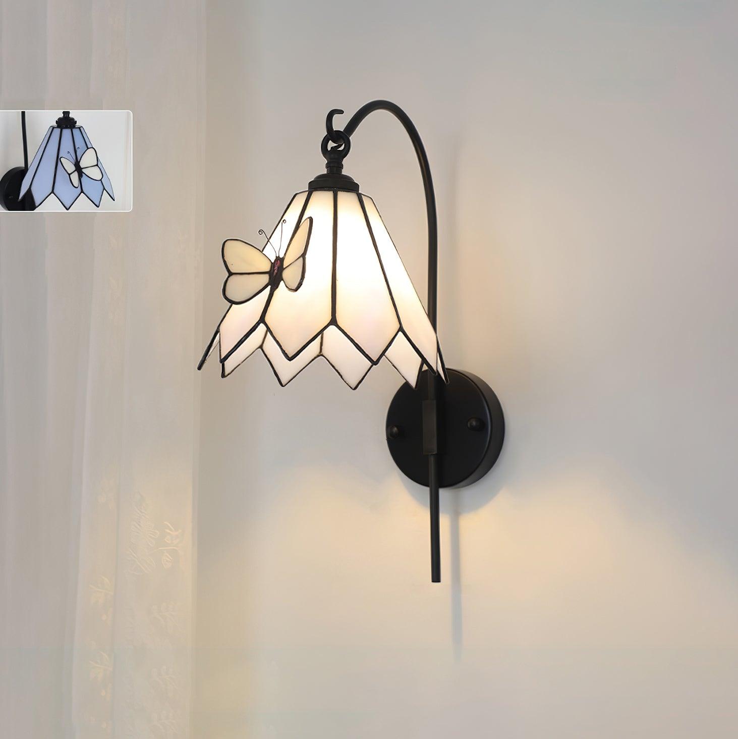 Tiffany Wall Lamp Glass Butterfly Art - Neutralighting
