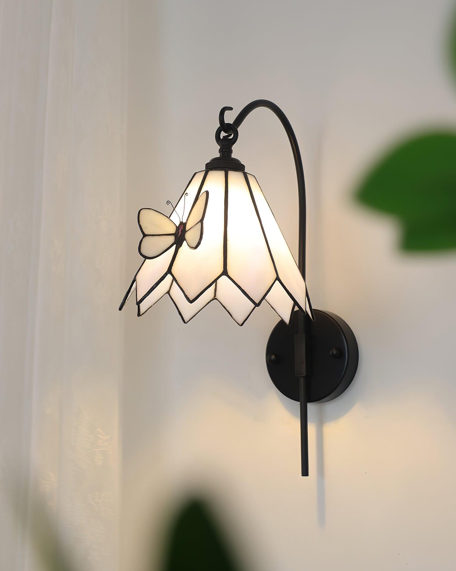 Tiffany Wall Lamp Glass Butterfly Art - Neutralighting