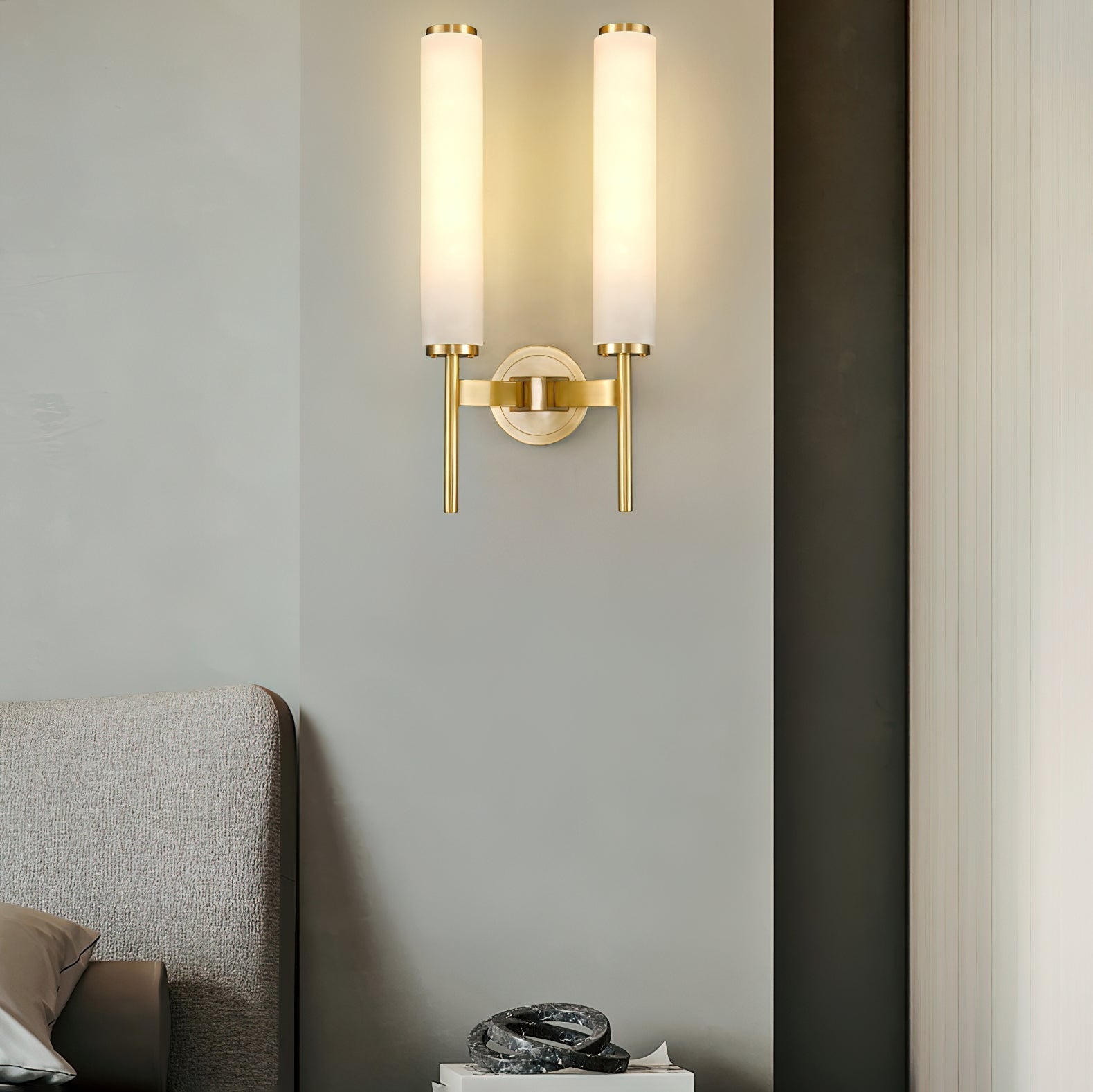 Kristy Art Deco Alabaster Wall Lamp - Neutralighting