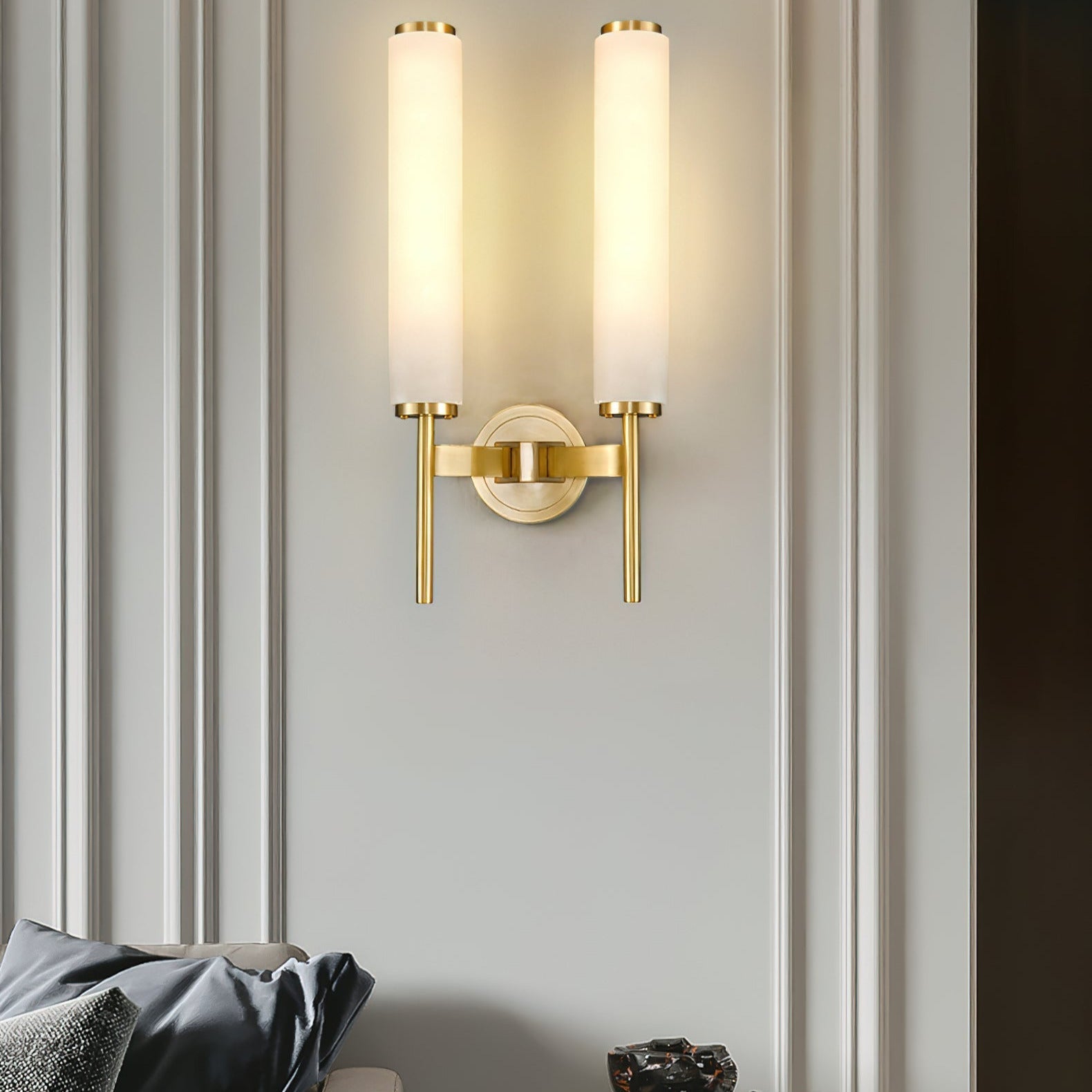 Kristy Art Deco Alabaster Wall Lamp - Neutralighting