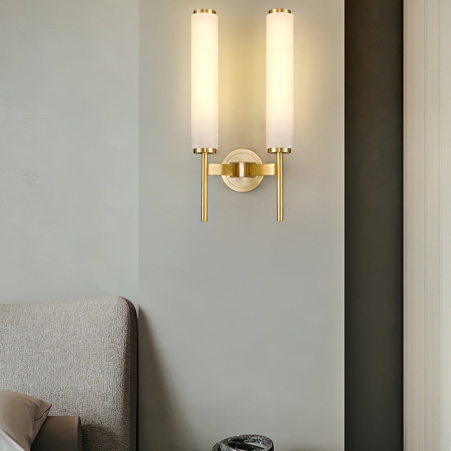 Kristy Art Deco Alabaster Wall Lamp - Neutralighting