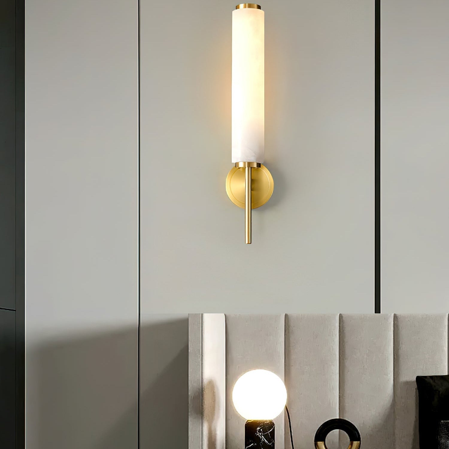 Kristy Art Deco Alabaster Wall Lamp - Neutralighting