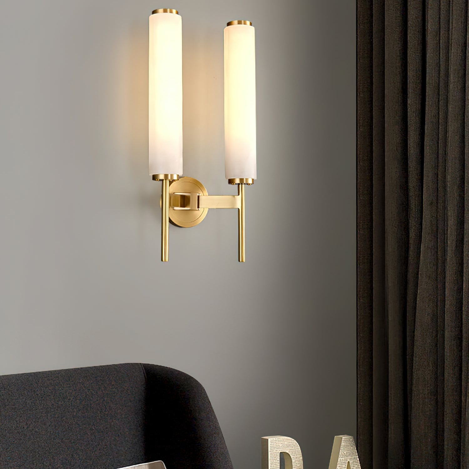 Kristy Art Deco Alabaster Wall Lamp - Neutralighting