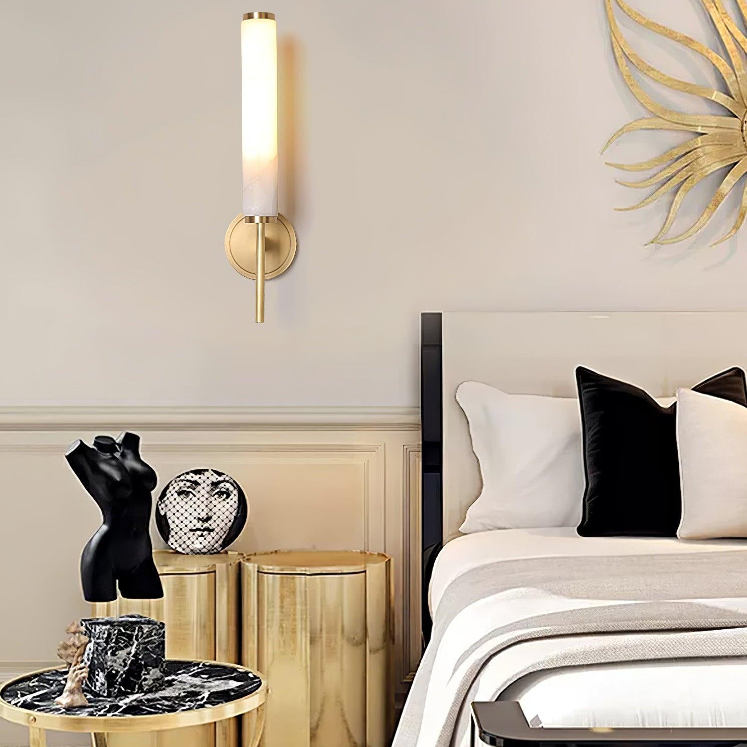 Kristy Art Deco Alabaster Wall Lamp - Neutralighting