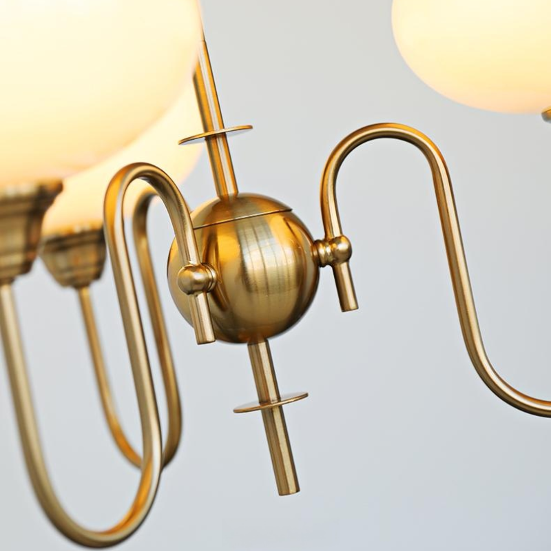 Arisha Vintage LED Metal Glass Chandelier Living Room - Neutralighting