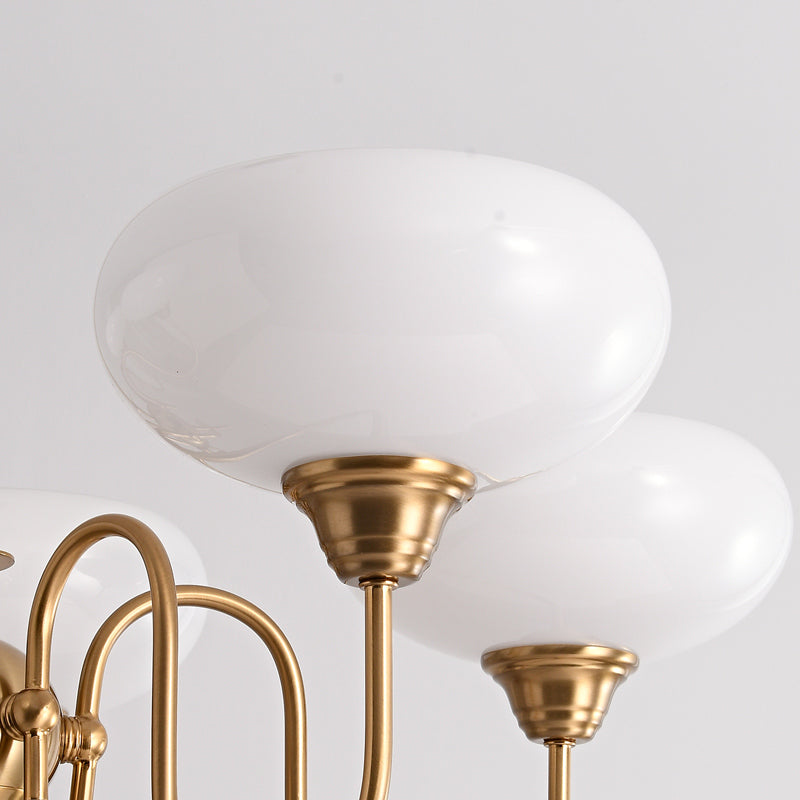 Arisha Vintage LED Metal Glass Chandelier Living Room - Neutralighting