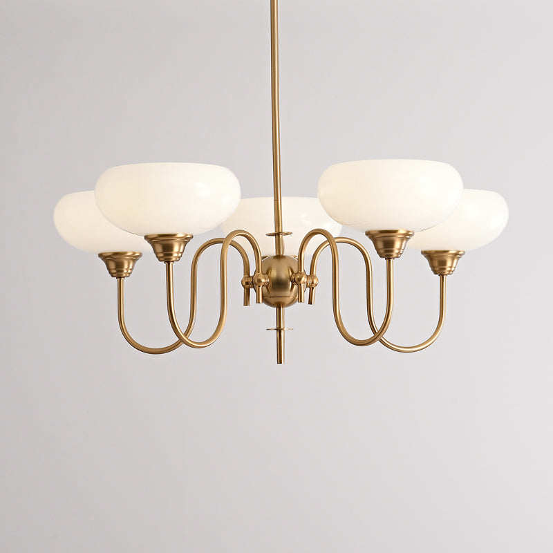 Arisha Vintage LED Metal Glass Chandelier Living Room - Neutralighting