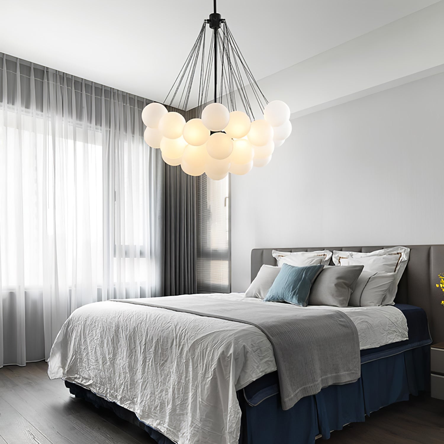 Fayne Glass Globe Pendant Light Bubble - Neutralighting