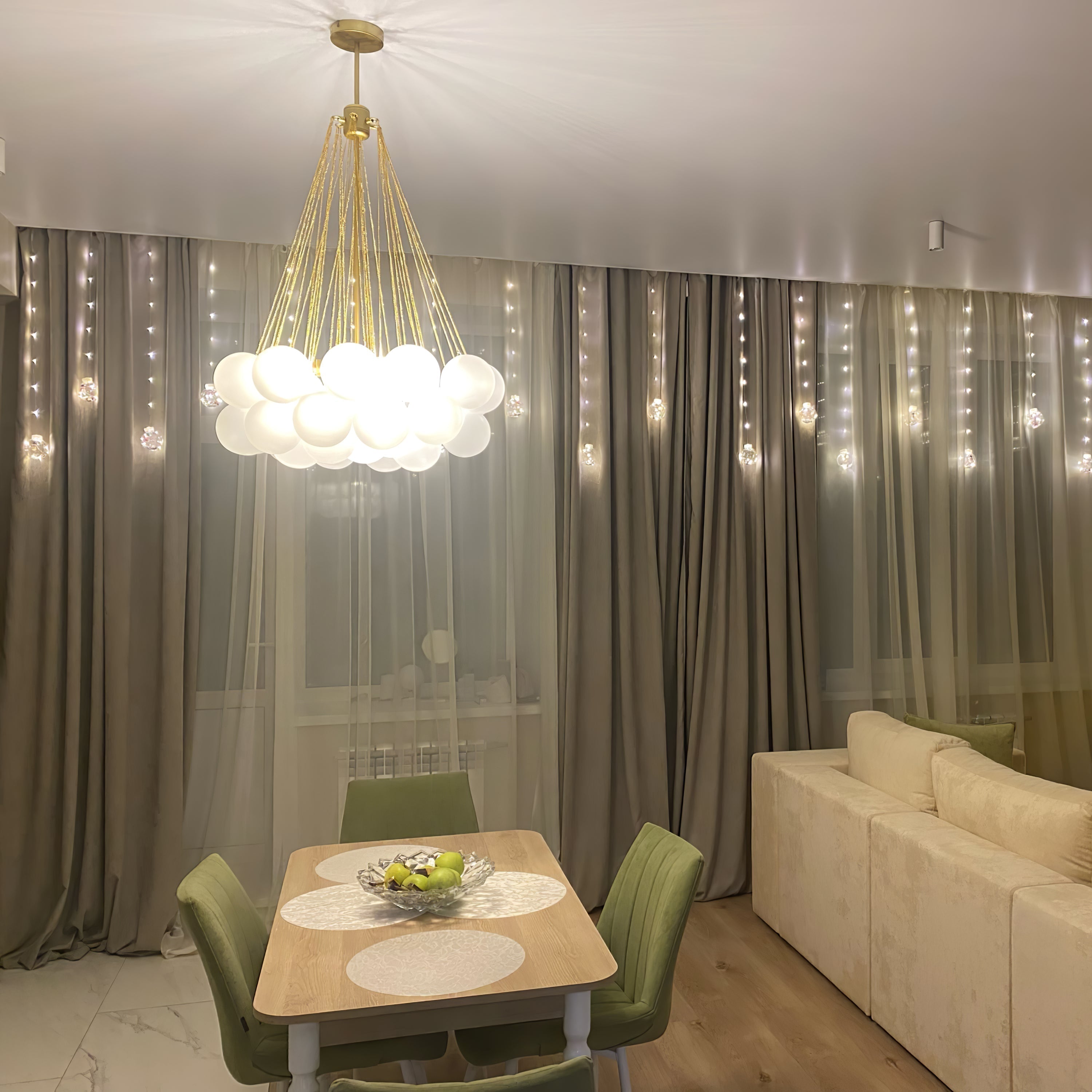 Fayne Glass Globe Pendant Light Bubble - Neutralighting