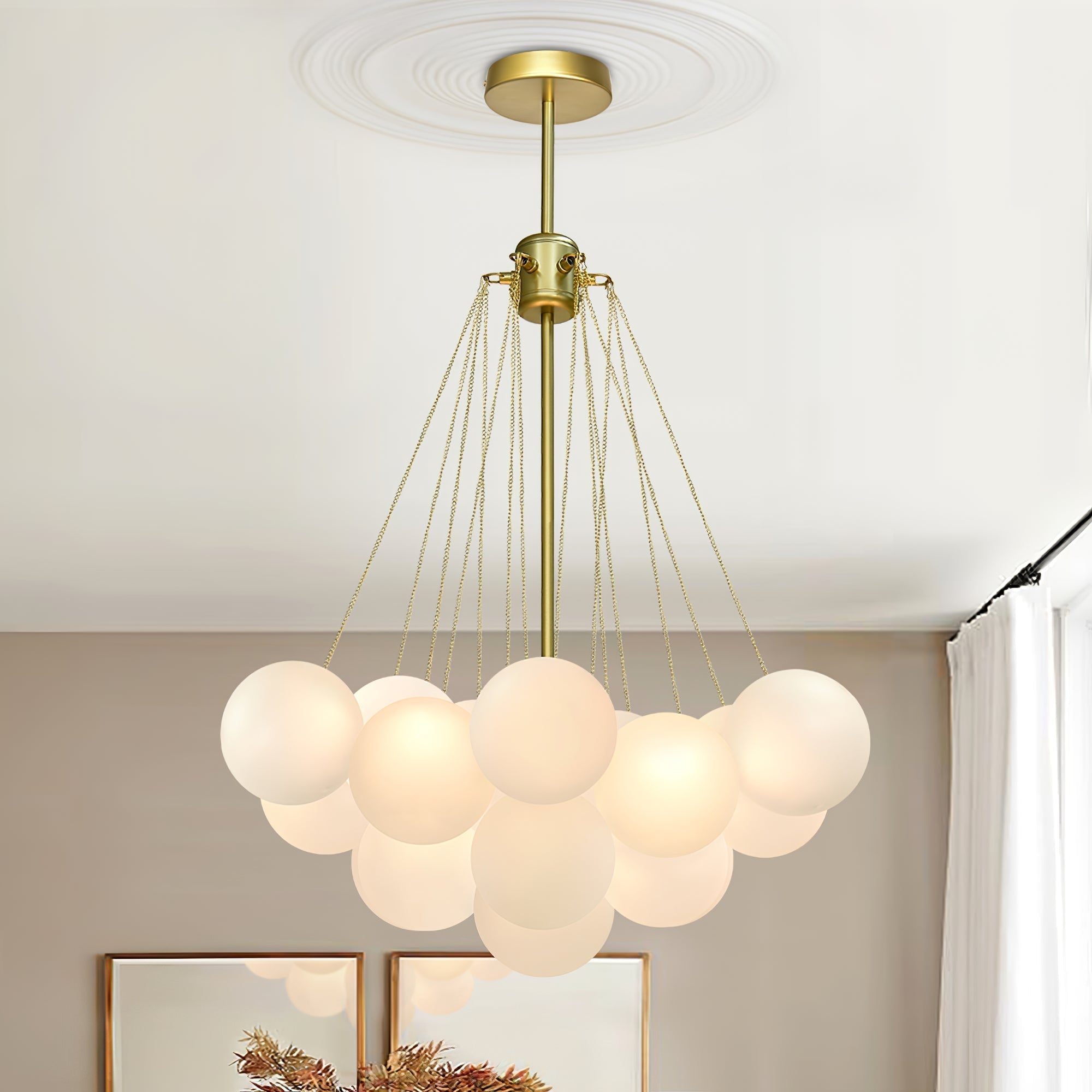 Fayne Glass Globe Pendant Light Bubble - Neutralighting