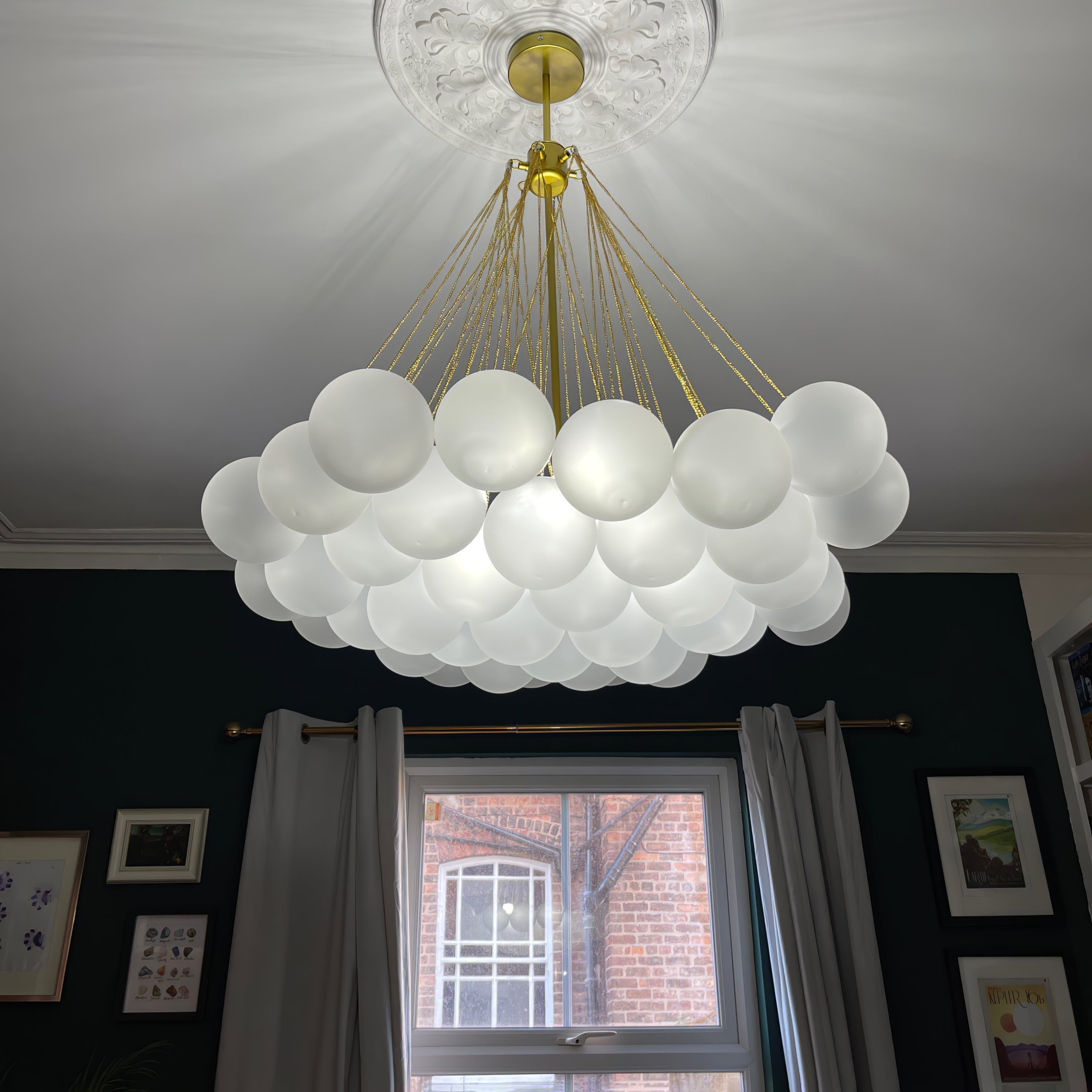Fayne Glass Globe Pendant Light Bubble - Neutralighting