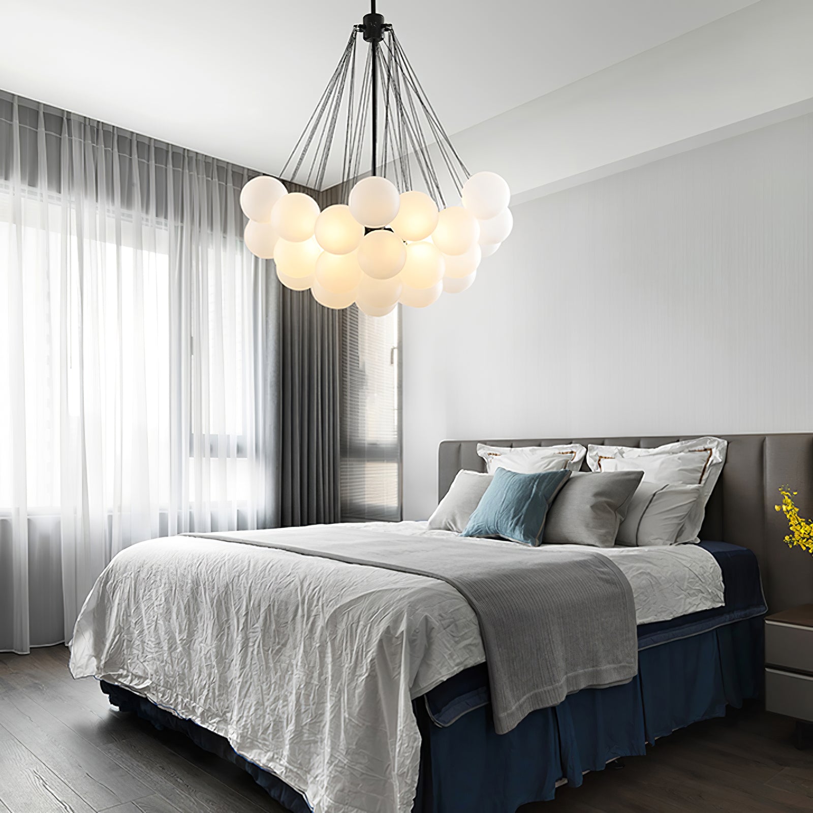 Fayne Glass Globe Pendant Light Bubble - Neutralighting