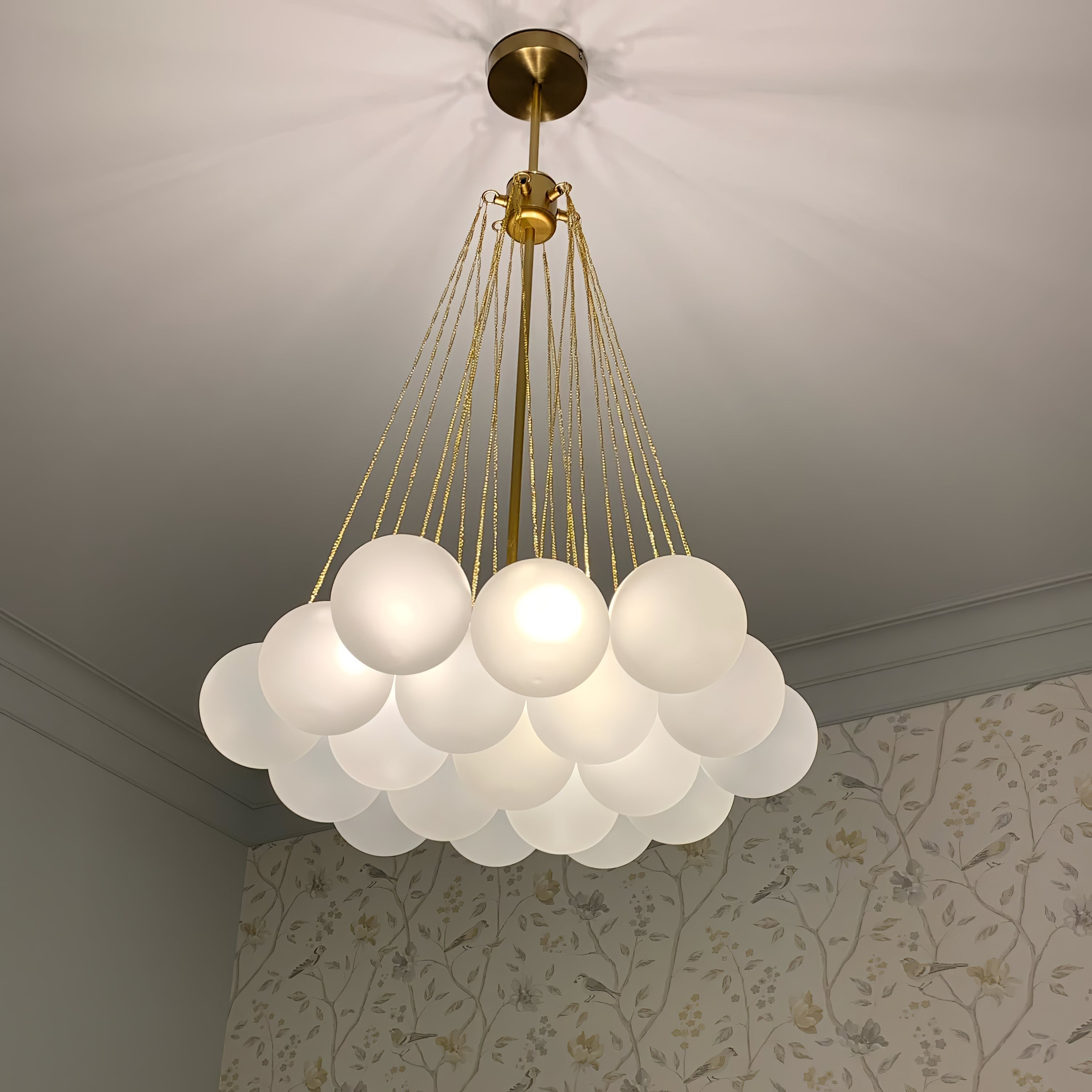 Fayne Glass Globe Pendant Light Bubble - Neutralighting