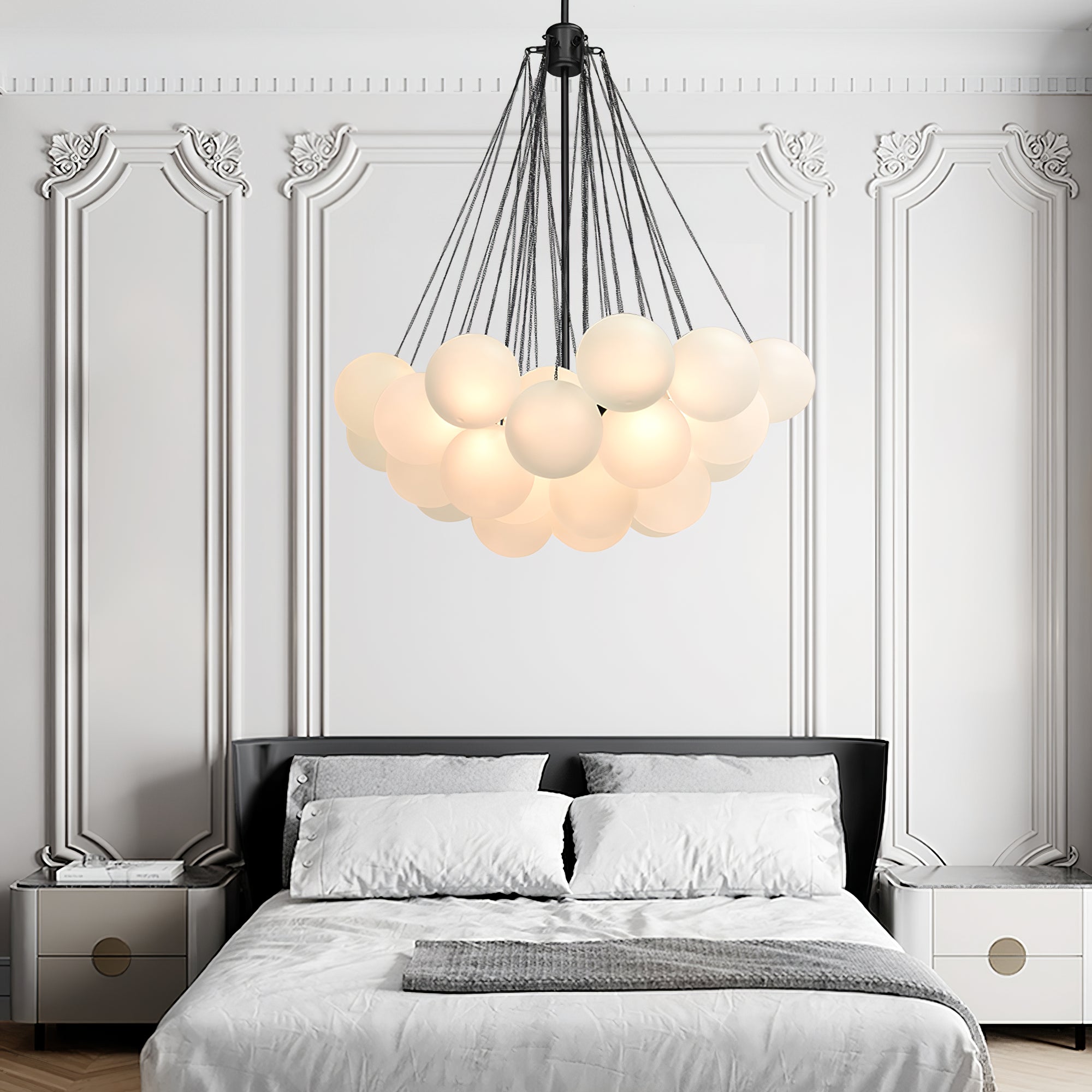 Fayne Glass Globe Pendant Light Bubble - Neutralighting