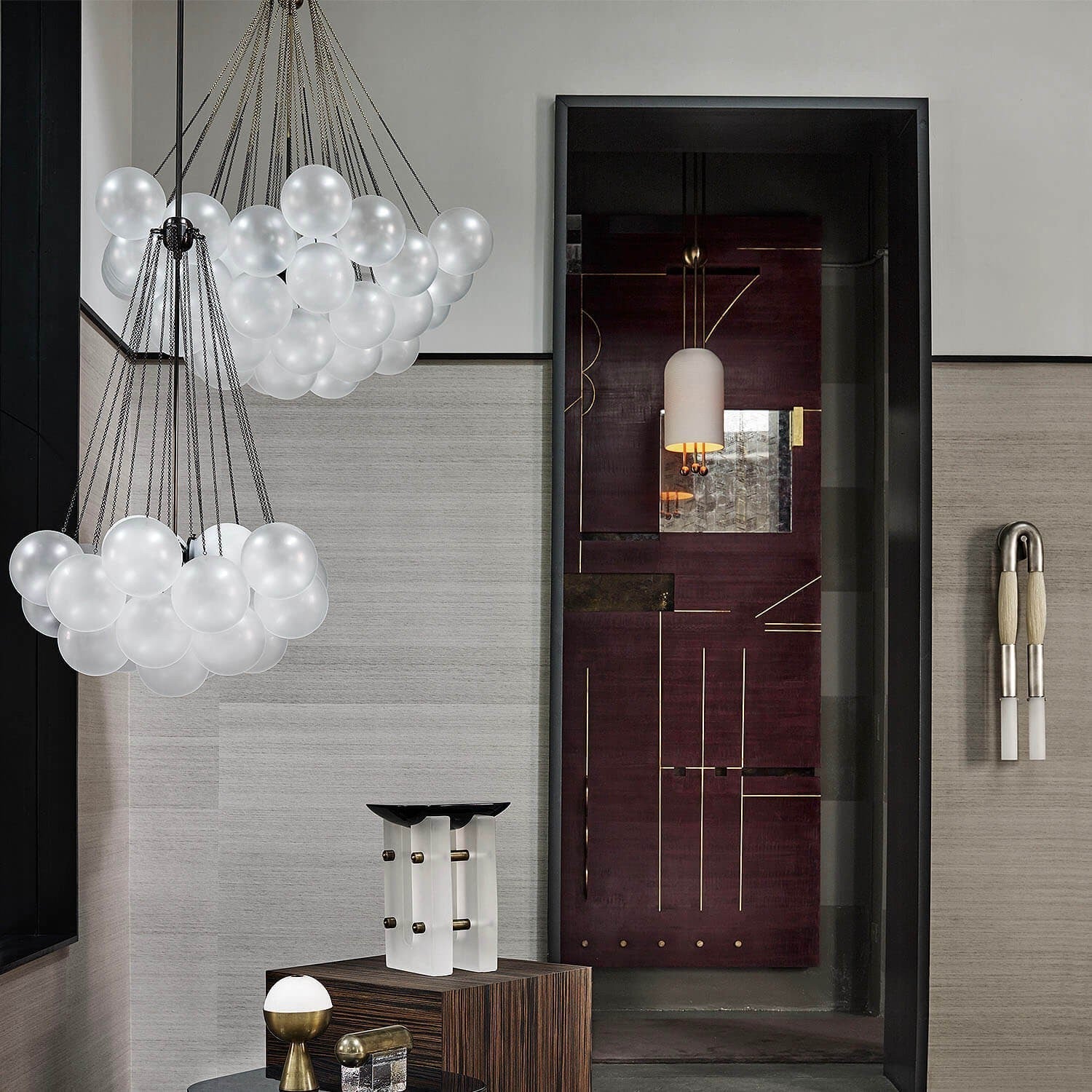 Fayne Glass Globe Pendant Light Bubble - Neutralighting