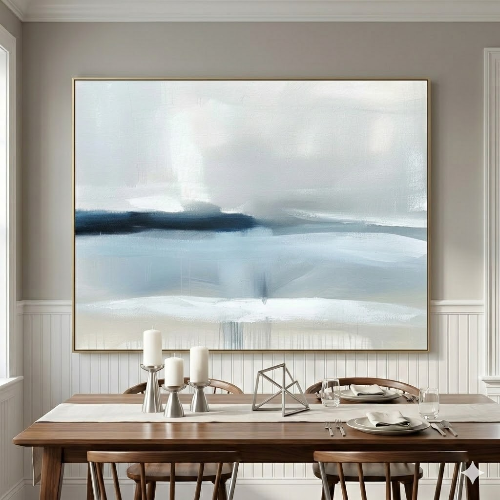 Abstract Coastal Landscape Art Oil Painting