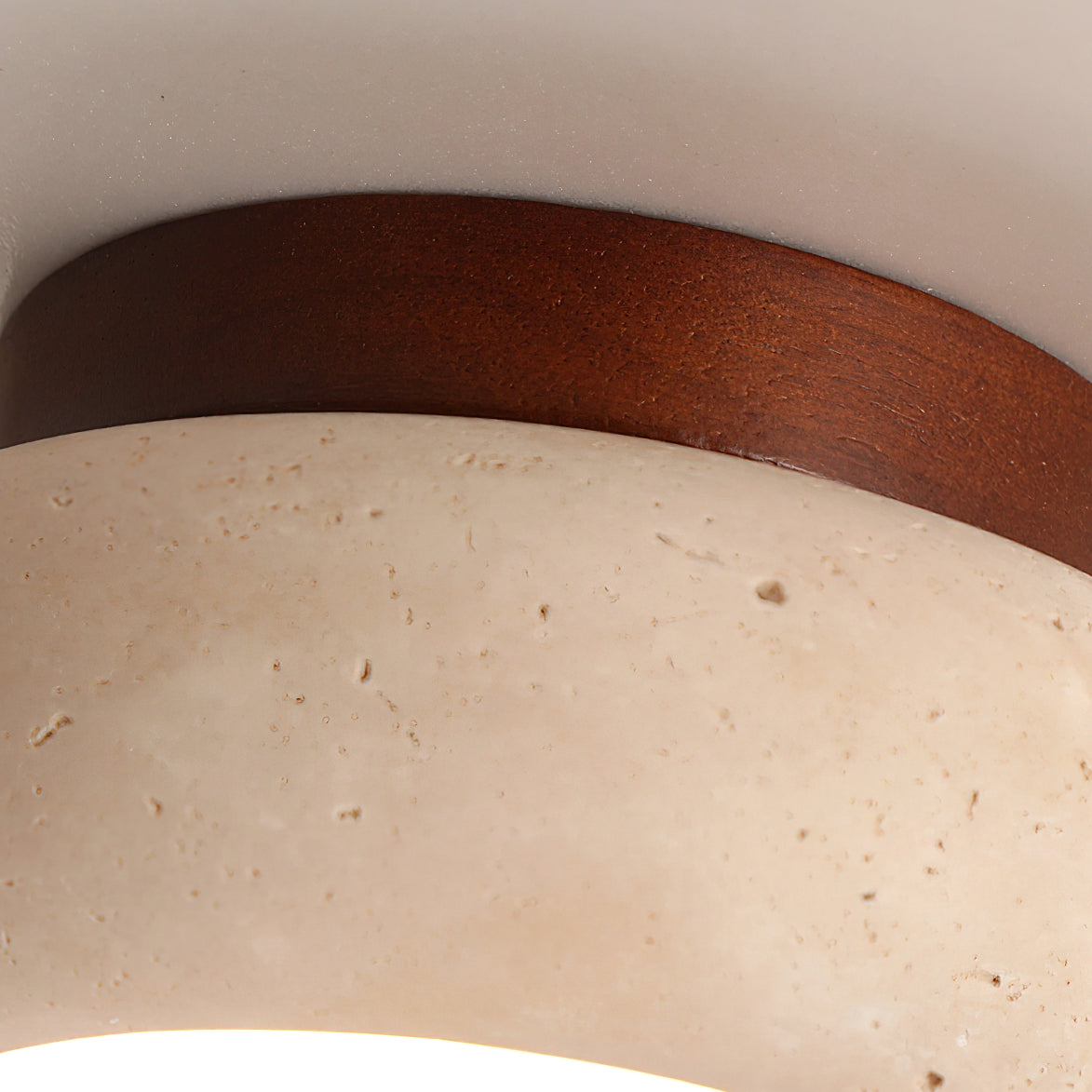 Ritta Mini Donut Travertine Ceiling Light - Neutralighting