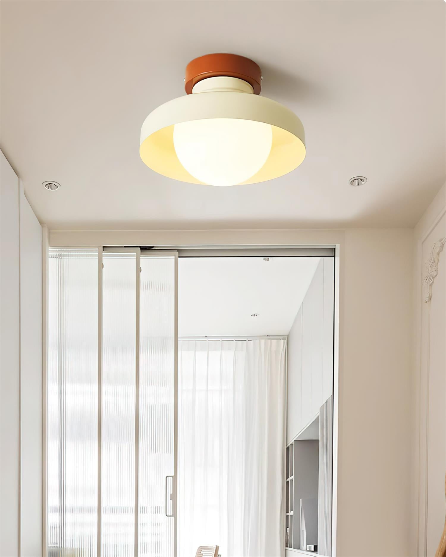 Solvane Blue Metal Flush Mount Ceiling Light