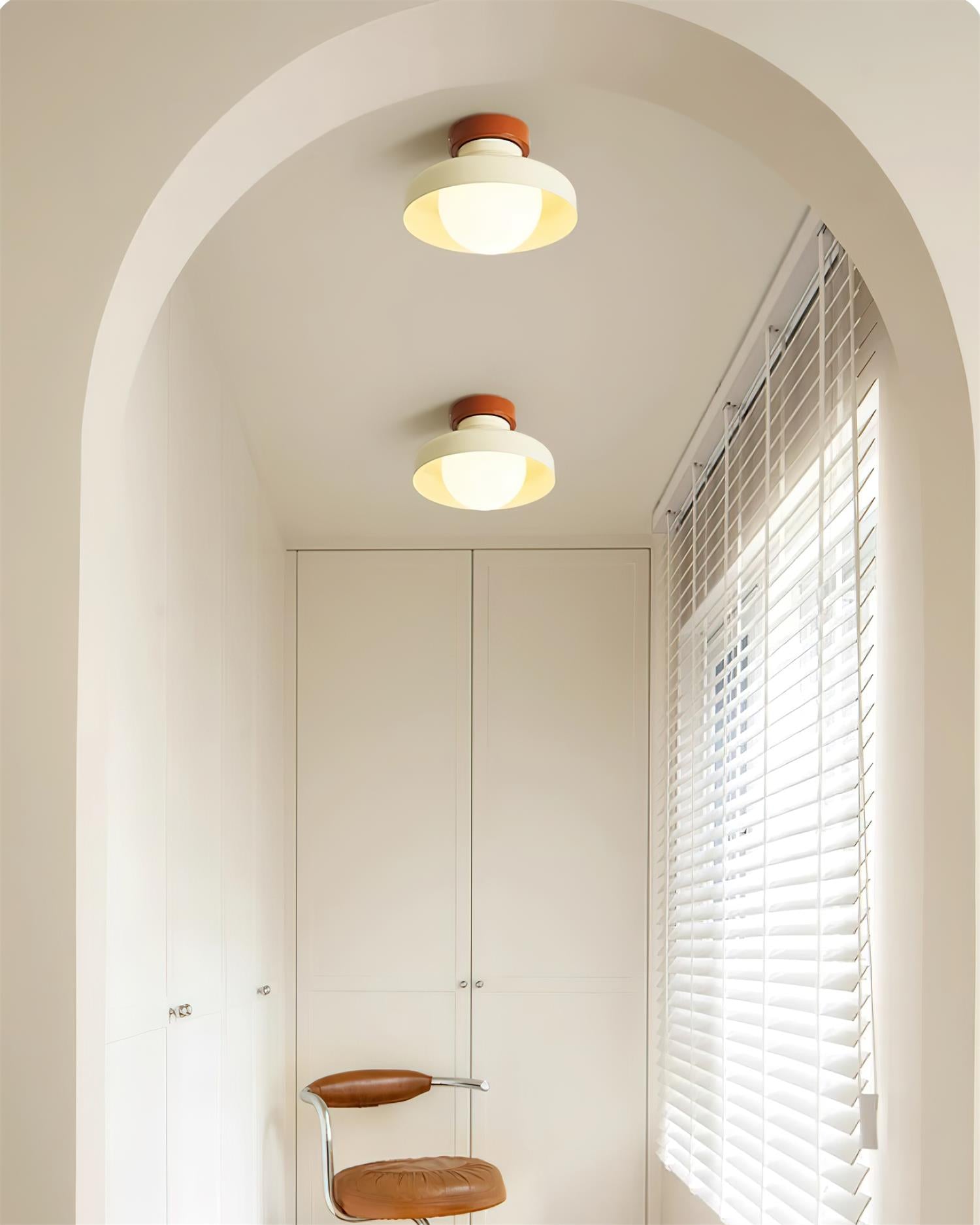 Solvane Blue Metal Flush Mount Ceiling Light