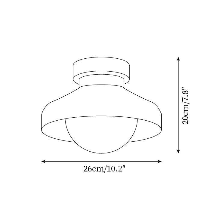 Solvane Blue Metal Flush Mount Ceiling Light