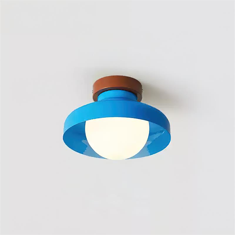 Solvane Blue Metal Flush Mount Ceiling Light