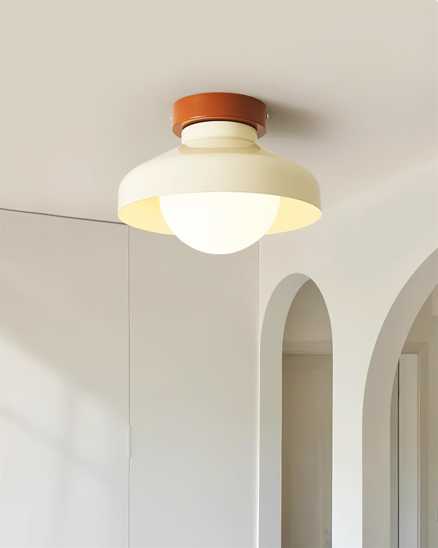 Solvane Blue Metal Flush Mount Ceiling Light
