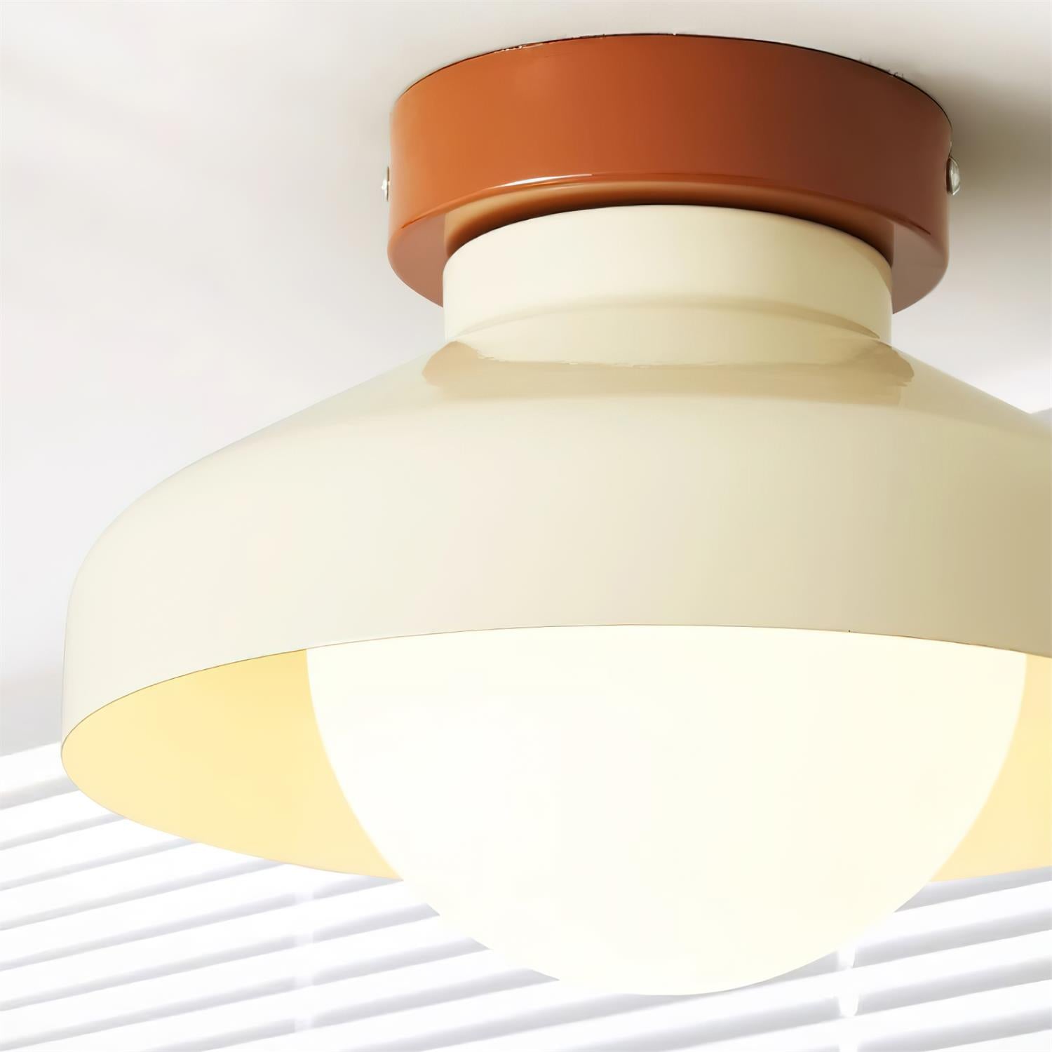 Solvane Blue Metal Flush Mount Ceiling Light
